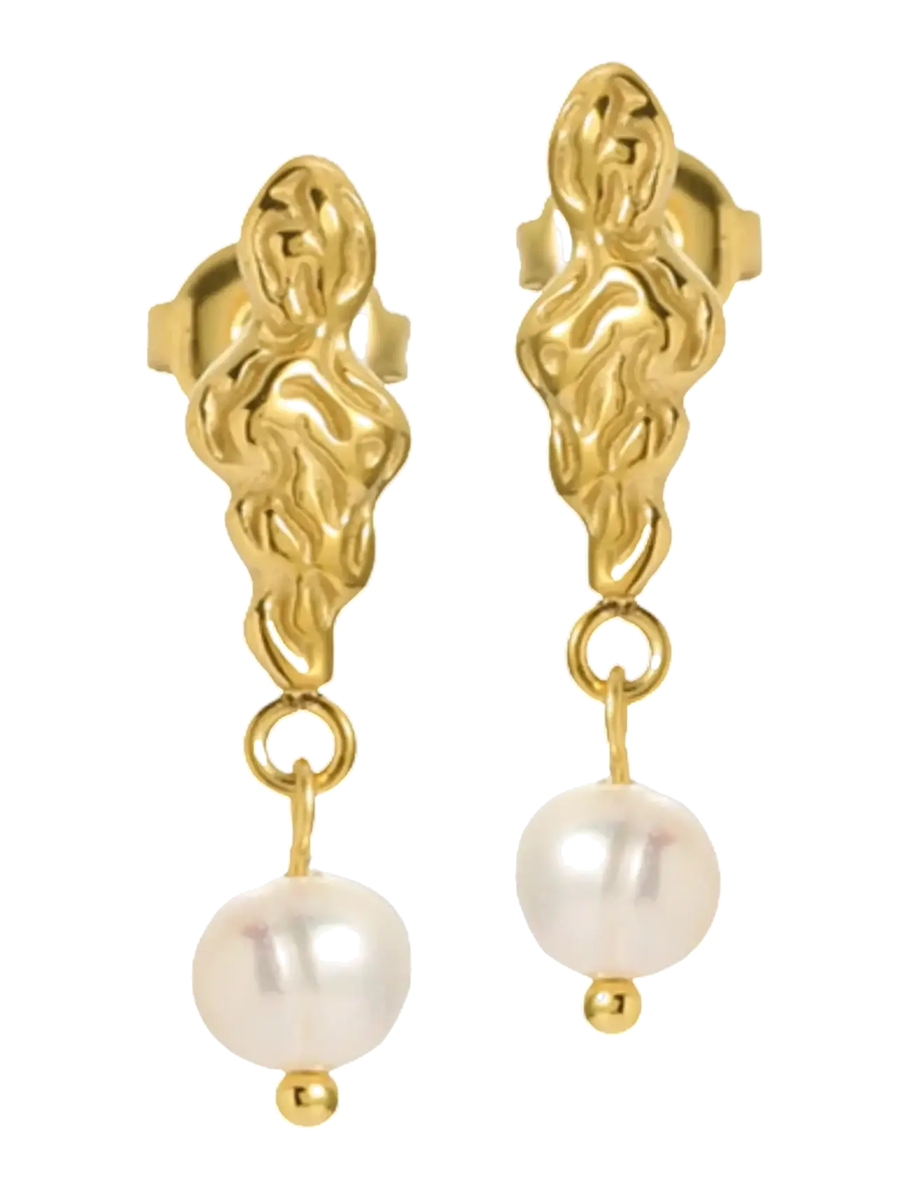 Sistie Freja Earrings Gold-Plated, One Size, Earrings, Gold - Pendants Frauen