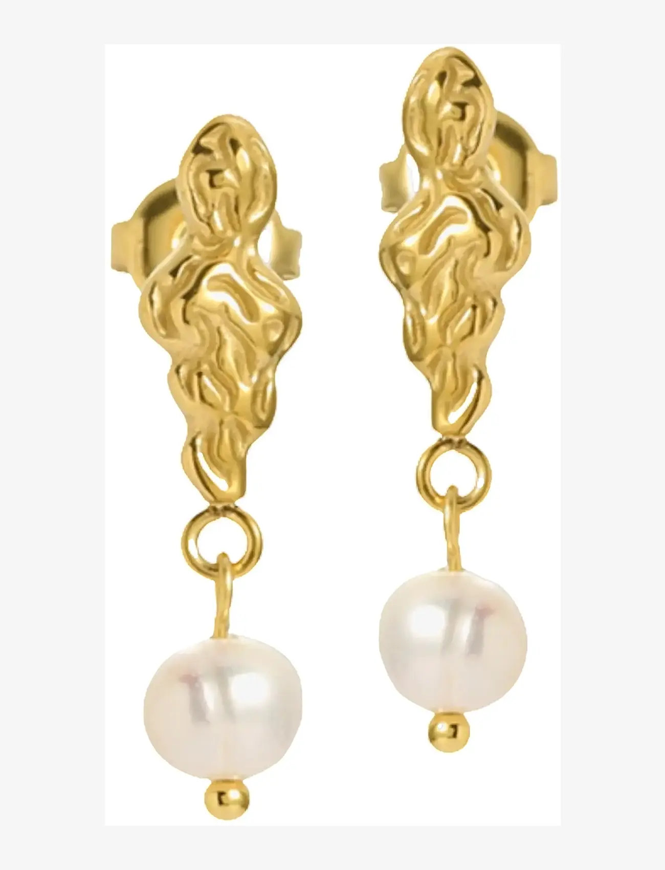 Sistie - Freja - Earrings Gold-plated - pendant earrings - gold - 0