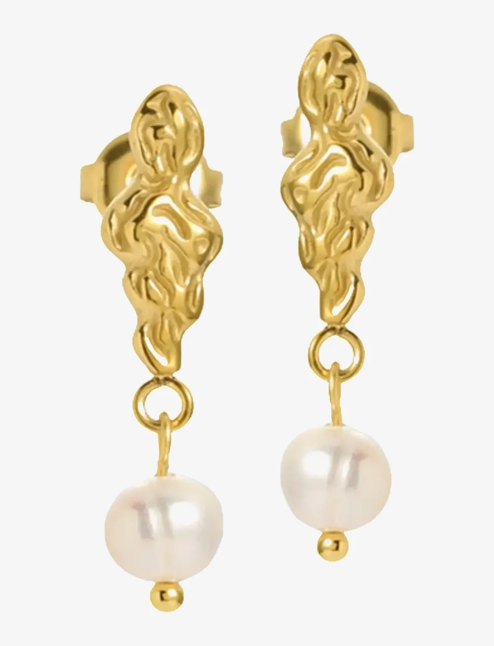 Sistie - Freja - Earrings Gold-plated - ohrhänger - gold - 0