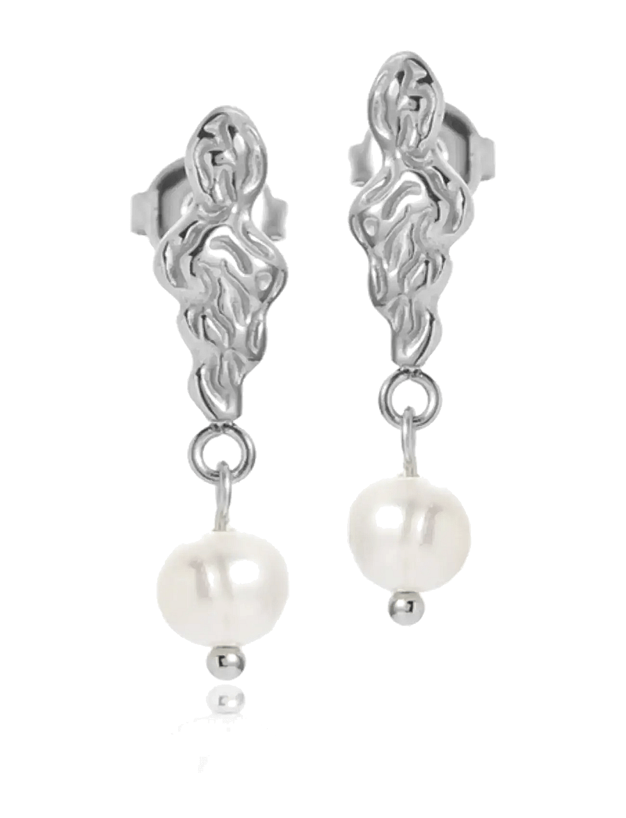 Sistie - Freja - Earrings Steel - rippuvad kõrvarõngad - silver - 0