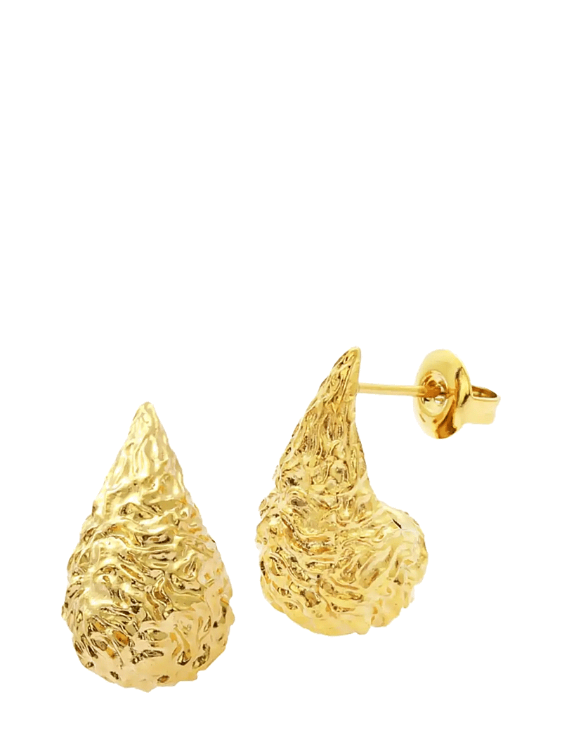 Sistie - Drops - Earrings Gold-plated - studs örhängen - gold - 1