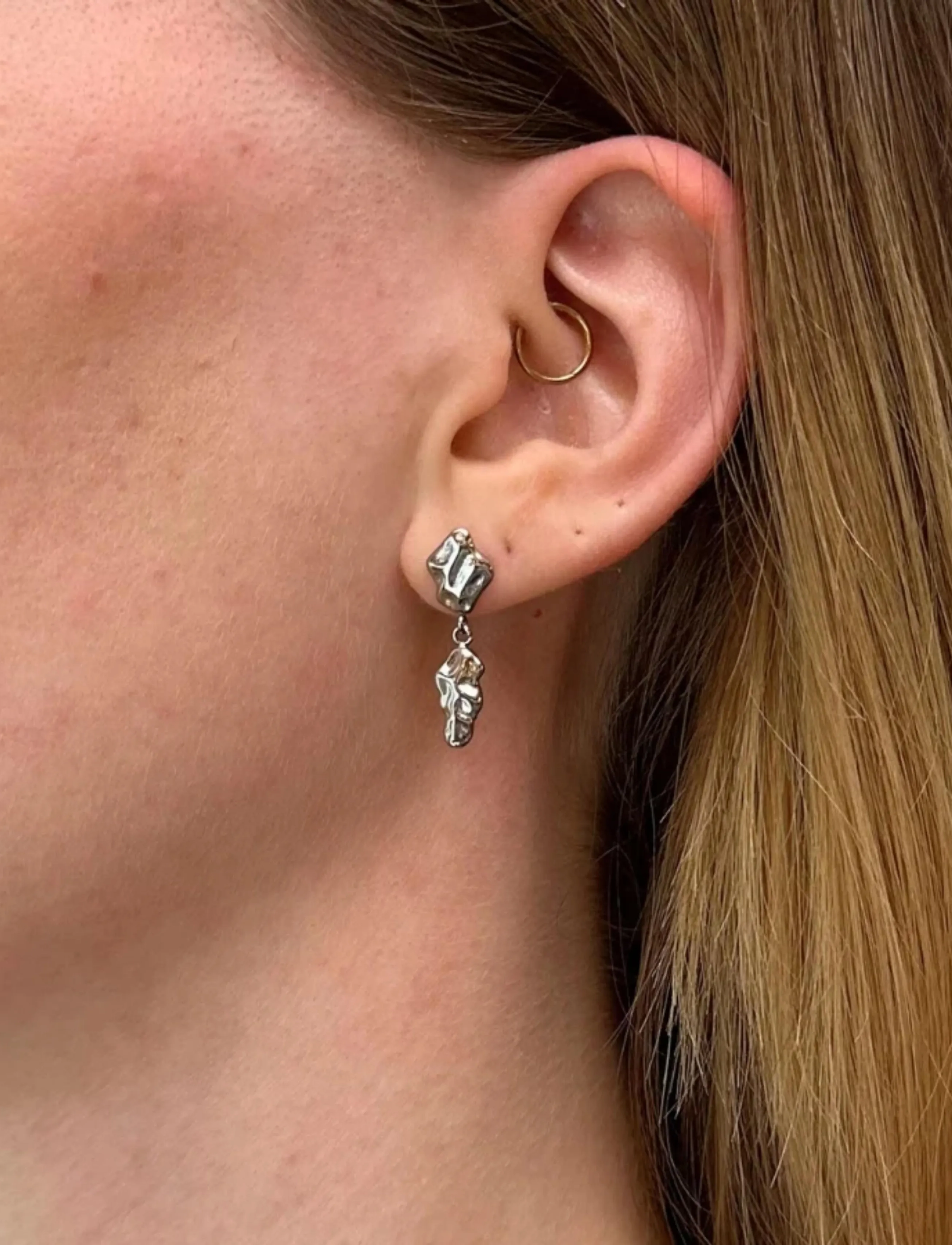 Sistie - Aria - Earrings Steel - Øreringe med vedhæng - silver - 1