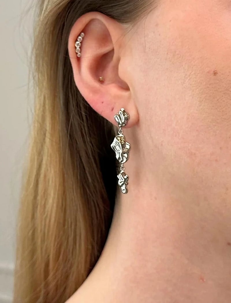 Sistie - Aria - Earrings Steel - ohrhänger - silver - 1