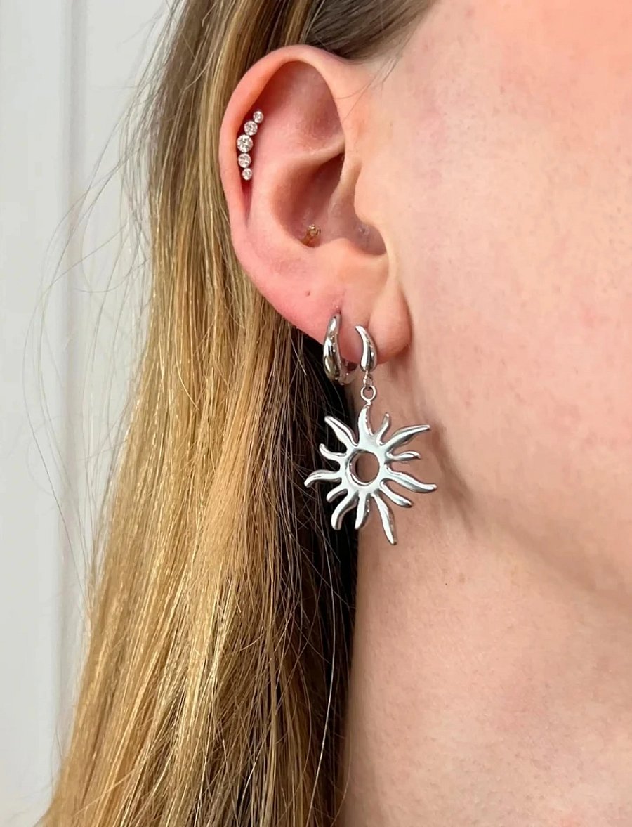 Sistie - Sirena - Earrings Steel - silver - 1