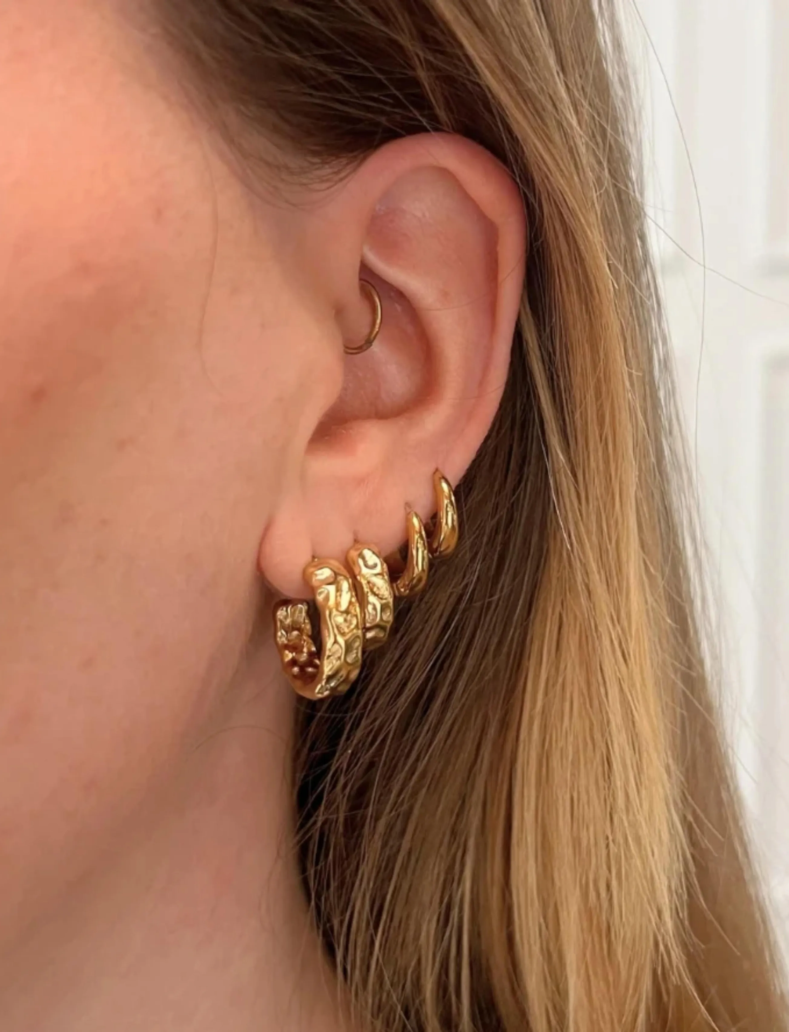 Sistie Zoe - Creoles Gold-plated - Smykker - GOLD / gold