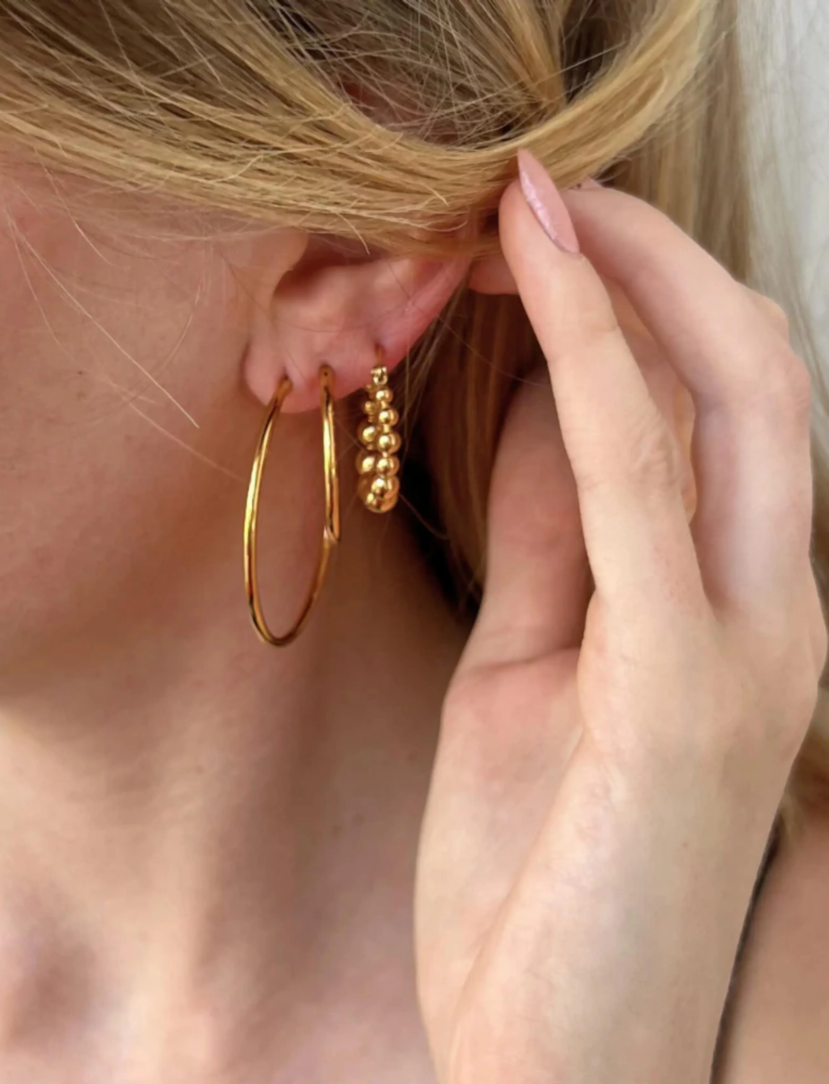 Sistie - Hoop Basic - Creoles Gold-plated - gold - 1