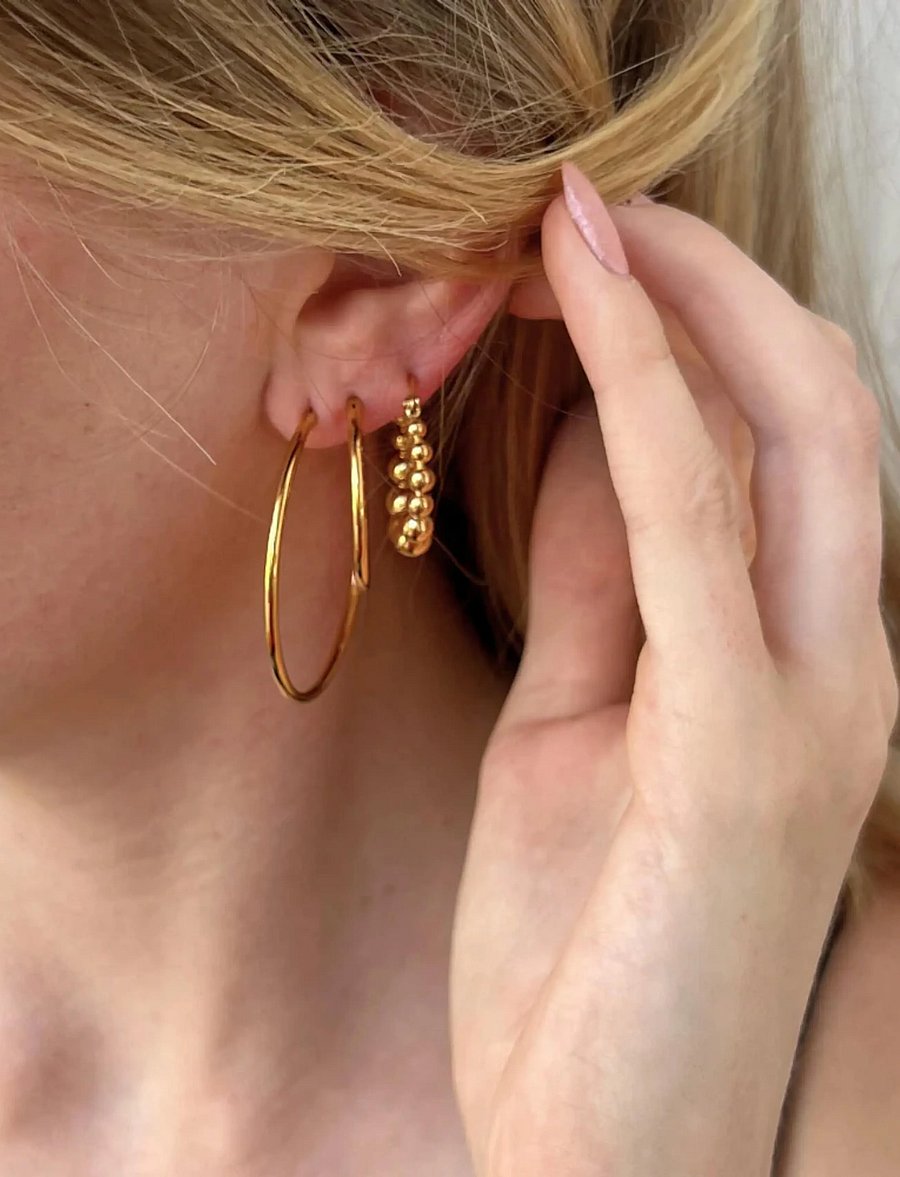 Sistie - Hoop Basic - Creoles Gold-plated - gold - 1
