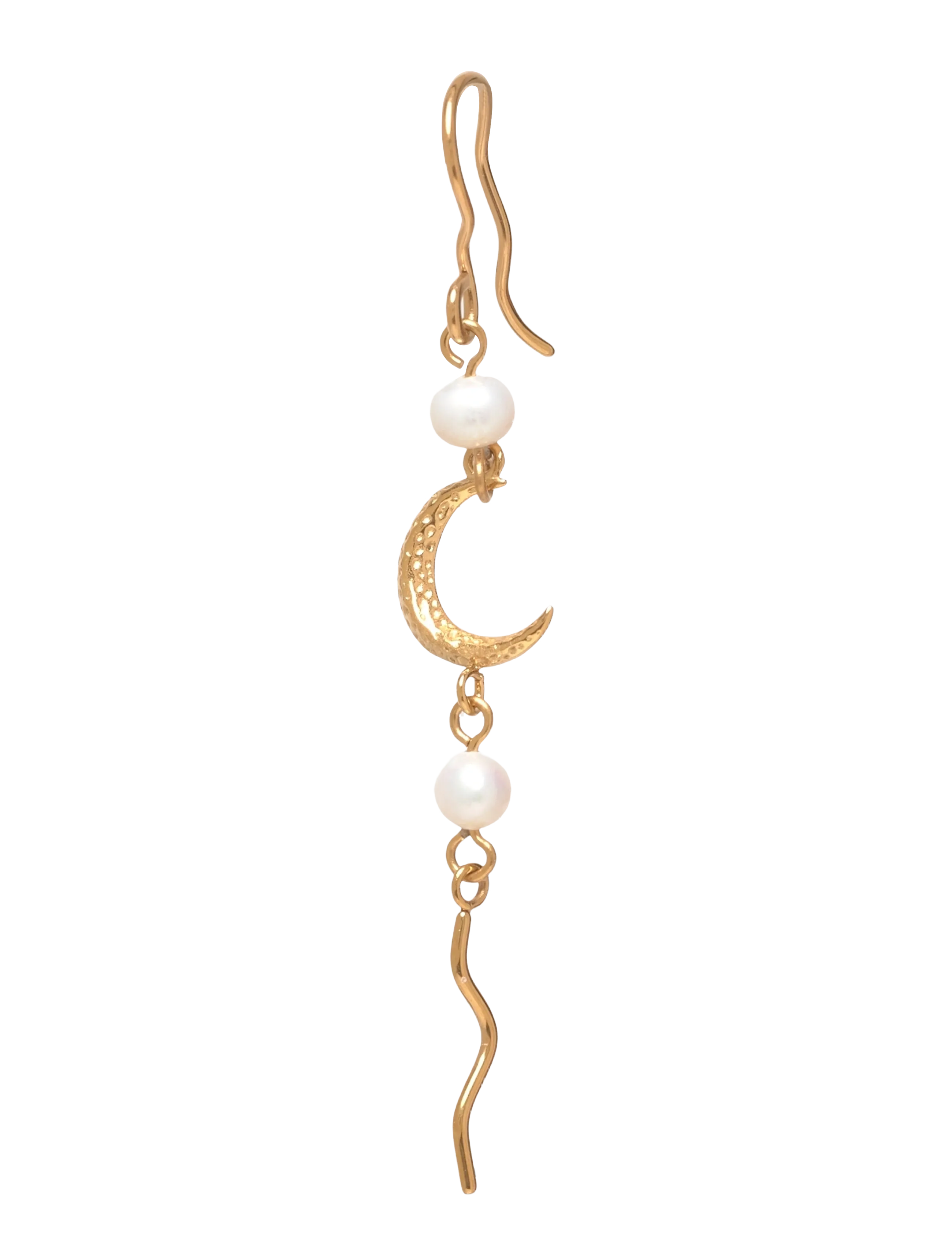Sistie - Sirena - hängande örhängen - gold - 2