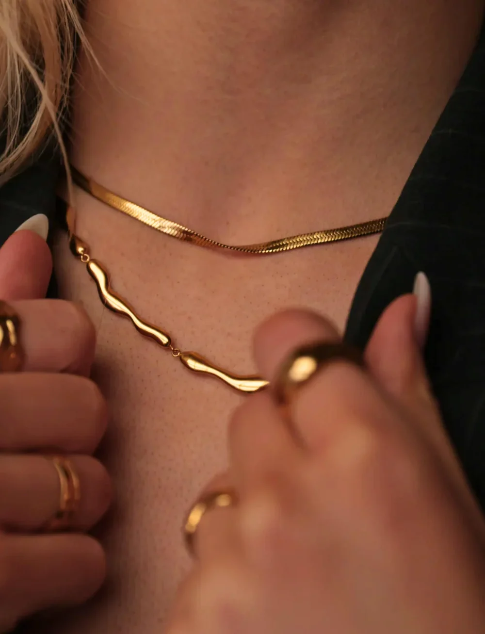 Sistie - Snake - Necklace Gold-plated - halskæder - gold - 1
