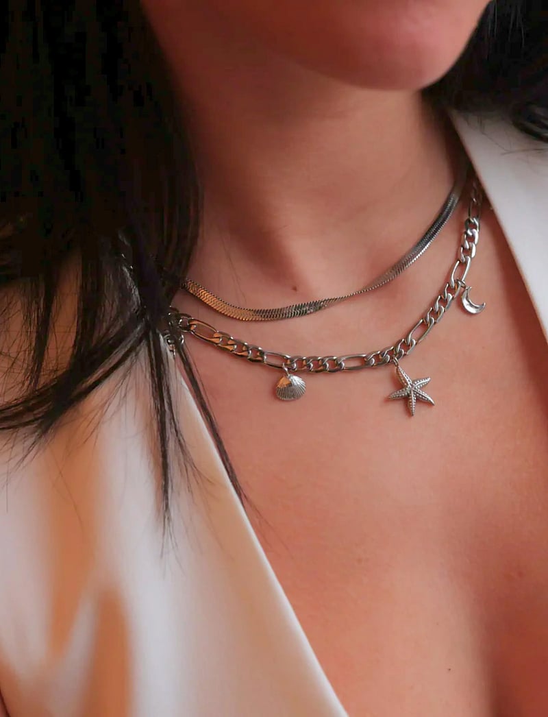 Sistie - Snake - Necklace Steel - chain necklaces - silver - 1