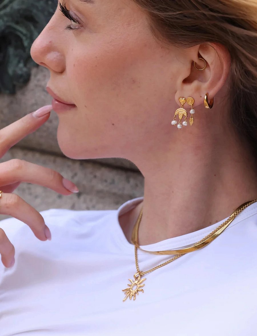 Sistie - Sirena - Halskæde Forgyldt - chain necklaces - gold - 0