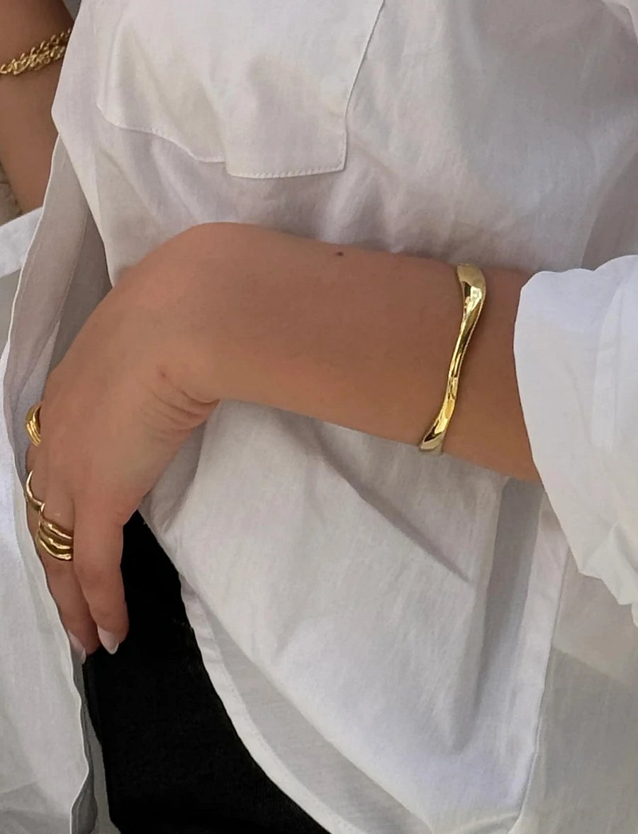 Sistie - Wavy - Bracelet Gold-Plated - gold - 0