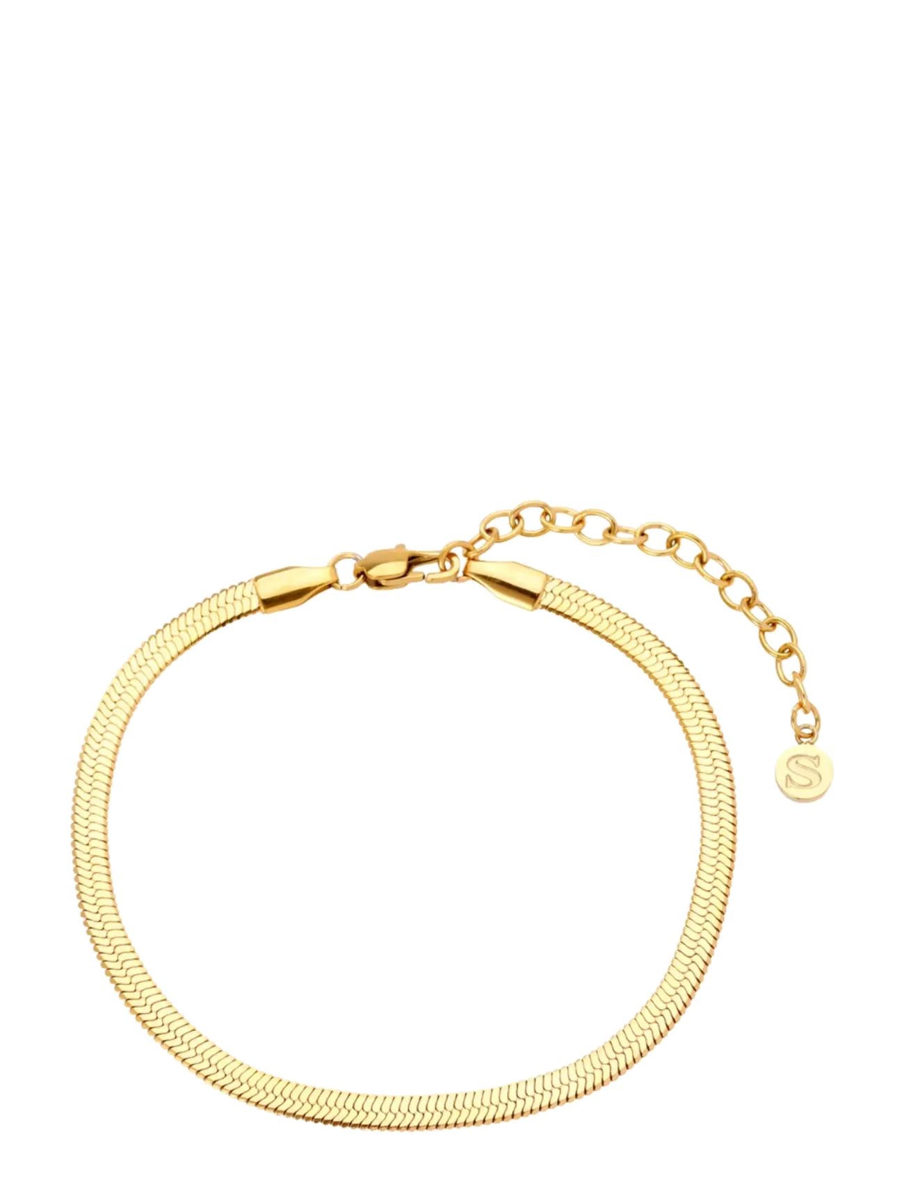 Sistie Snake Bracelet Gold-Plated, Kvinder, Slangekæde Armbånd, Guld, Str: ONE SIZE