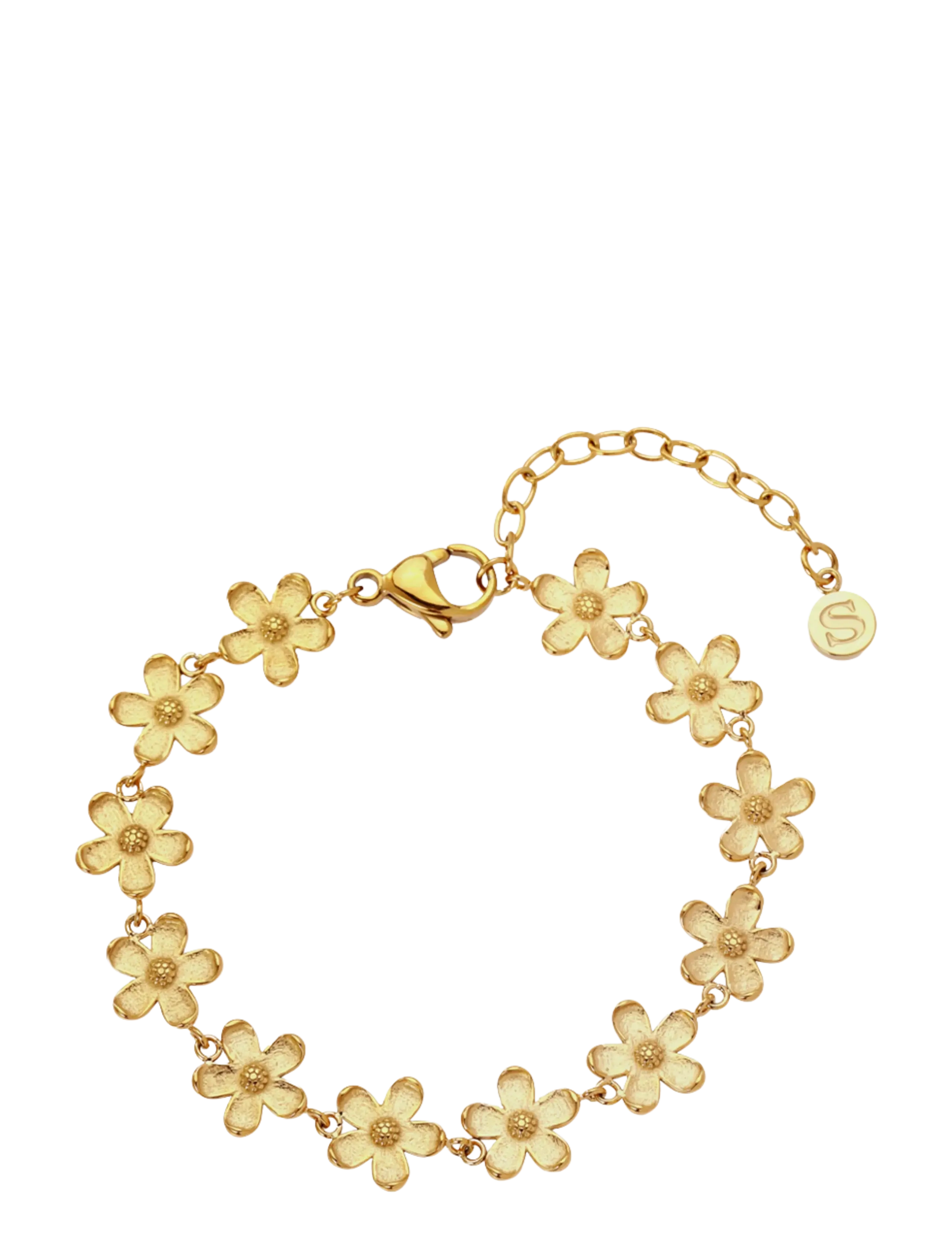 Sistie Camellia Bracelet Gold-Plated, Kvinder, Blomster Armbånd, Guld, Str: ONE SIZE