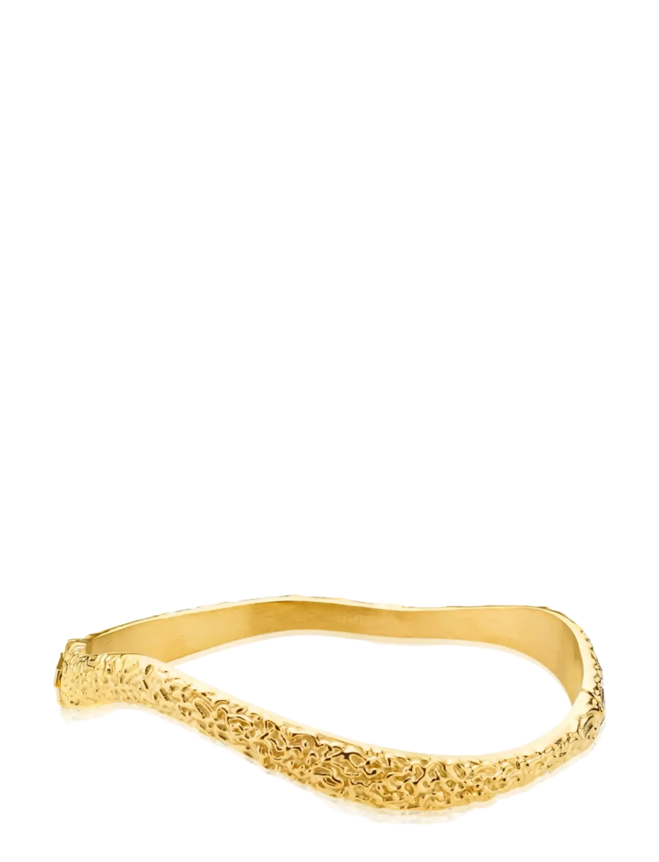 Sistie Wavy Bracelet Gold-Plated, Kvinder, Bølget Armbånd, Guld, Str: ONE SIZE
