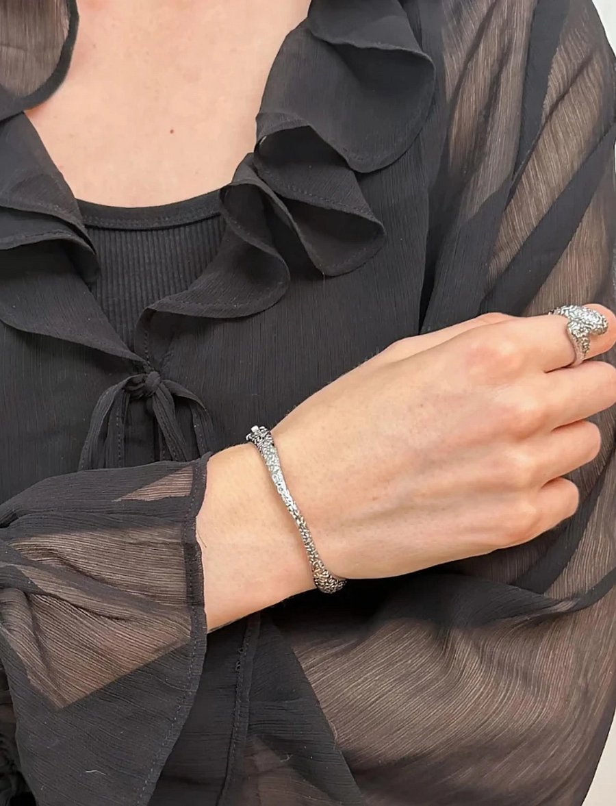 Sistie - Wavy - Bracelet Steel - käevõrud - silver - 1