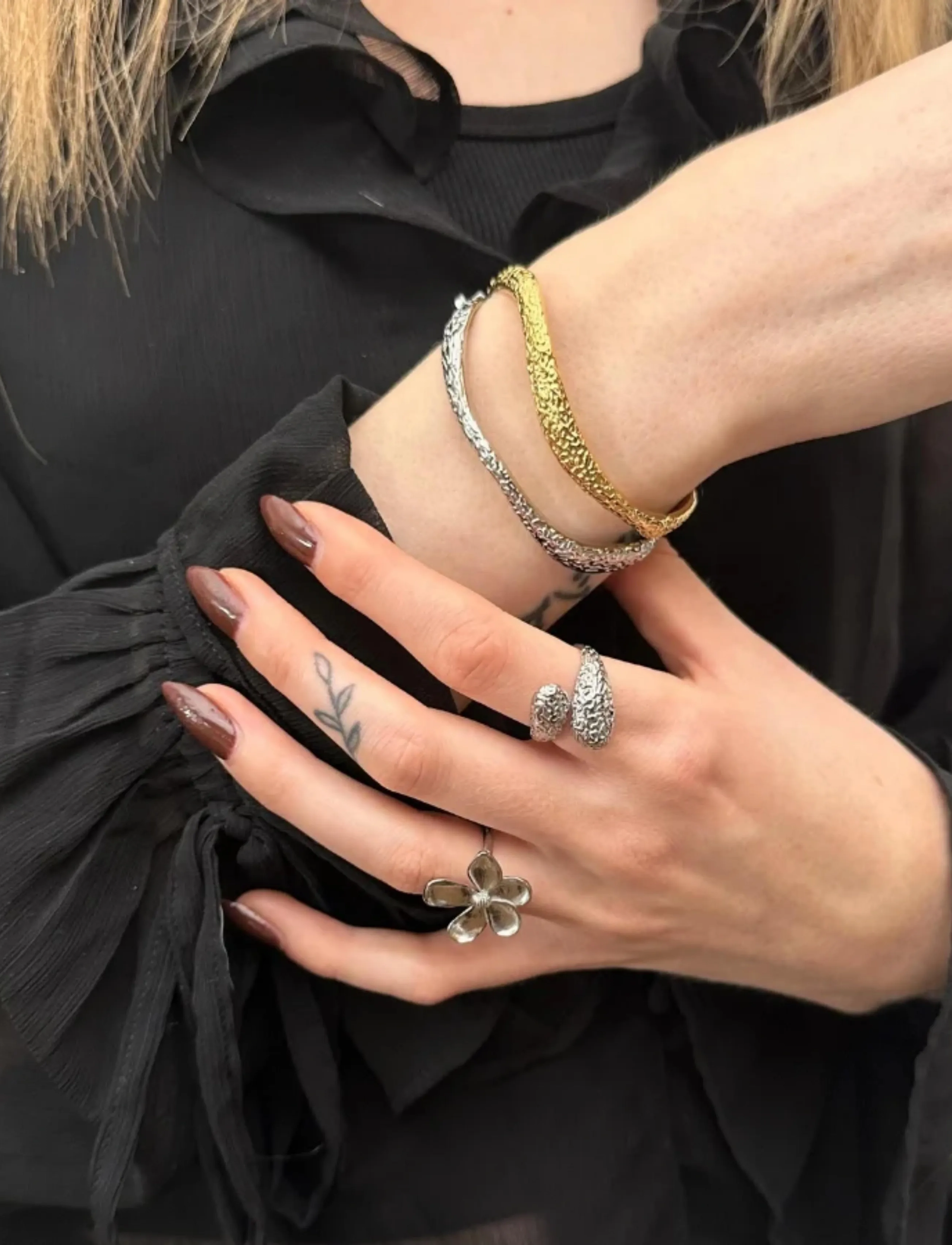 Sistie Wavy - Bracelet Steel - For her - SILVER / silver