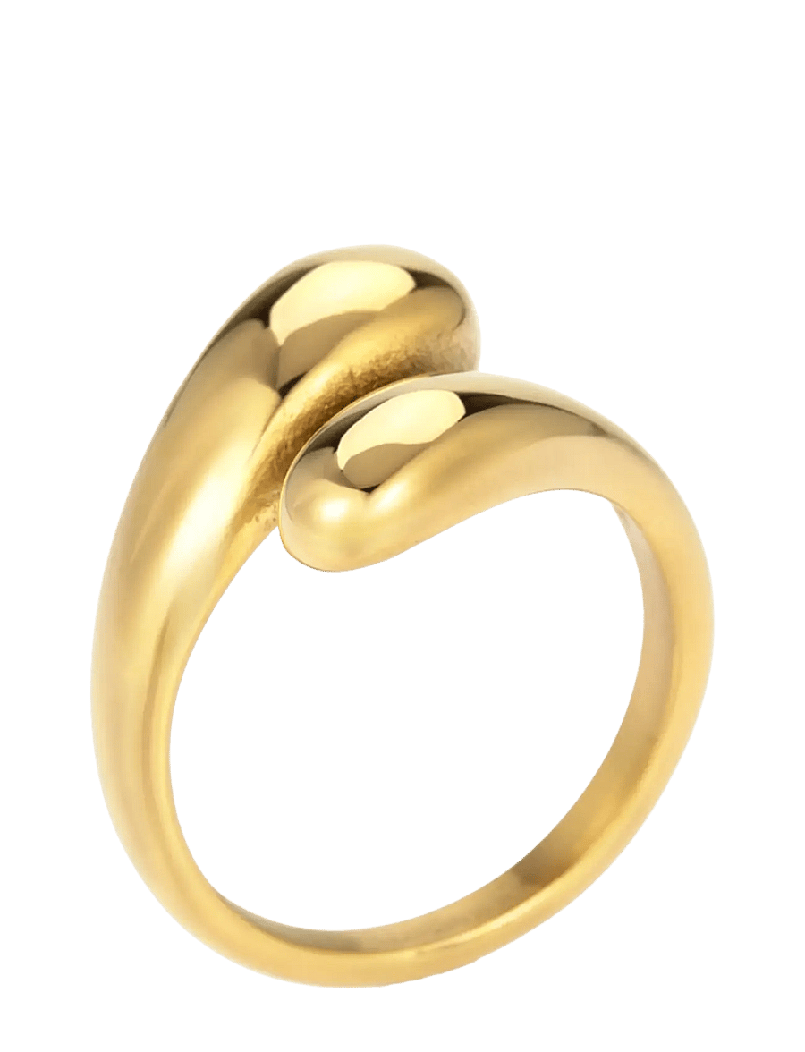 Sistie - Drops - Ring Gold-Plated - ringe - gold - 0