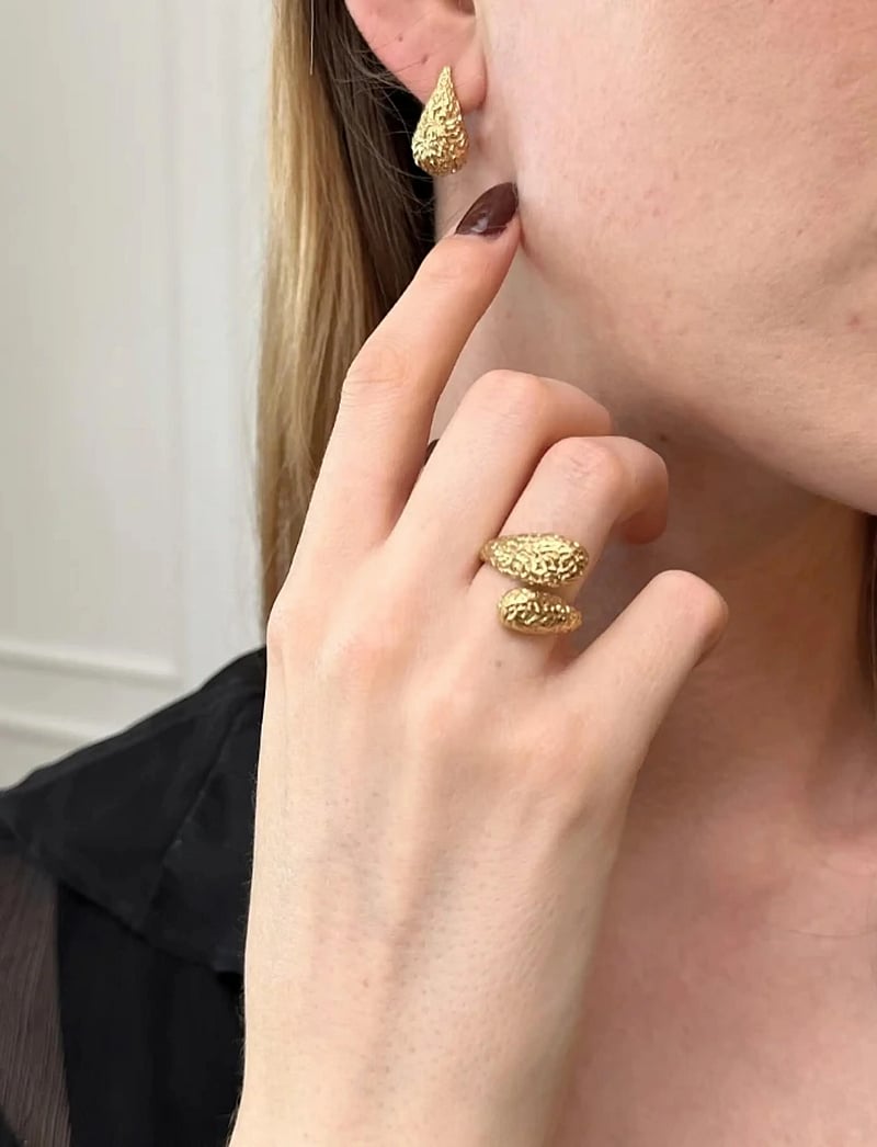 Sistie - Drops - Ring Gold-plated - ringe - gold - 1