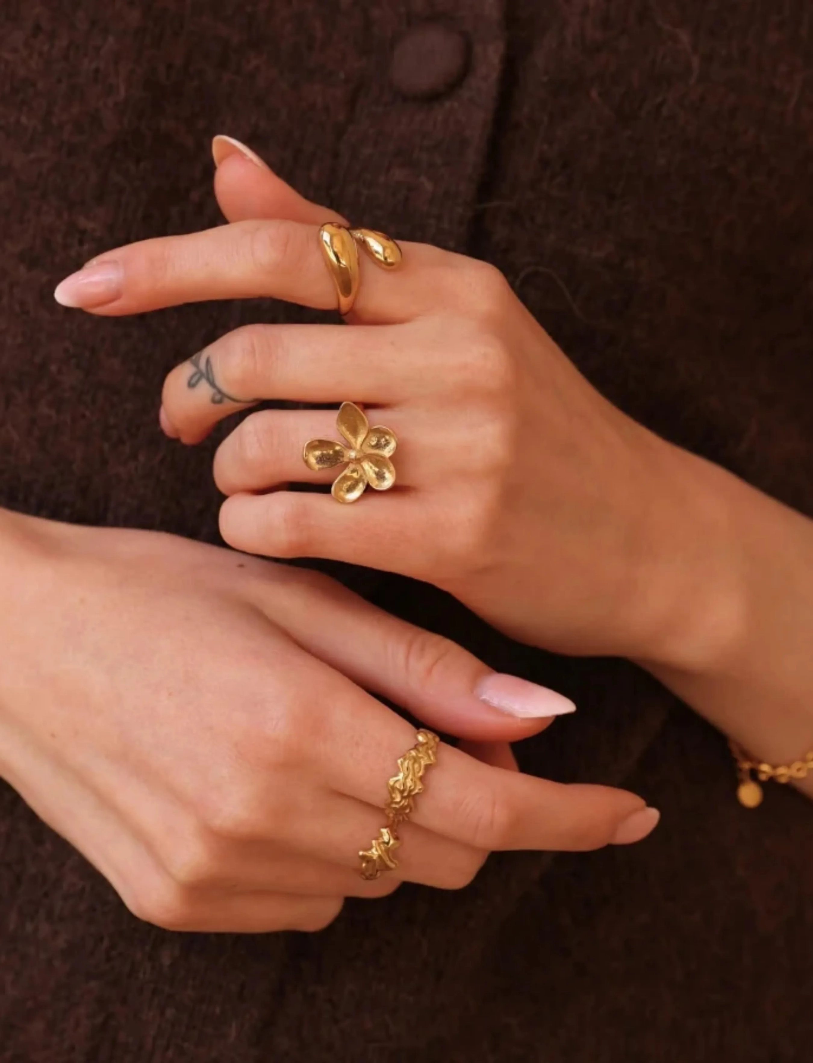 Sistie - Blumie - Ring Gold-plated - gold - 1