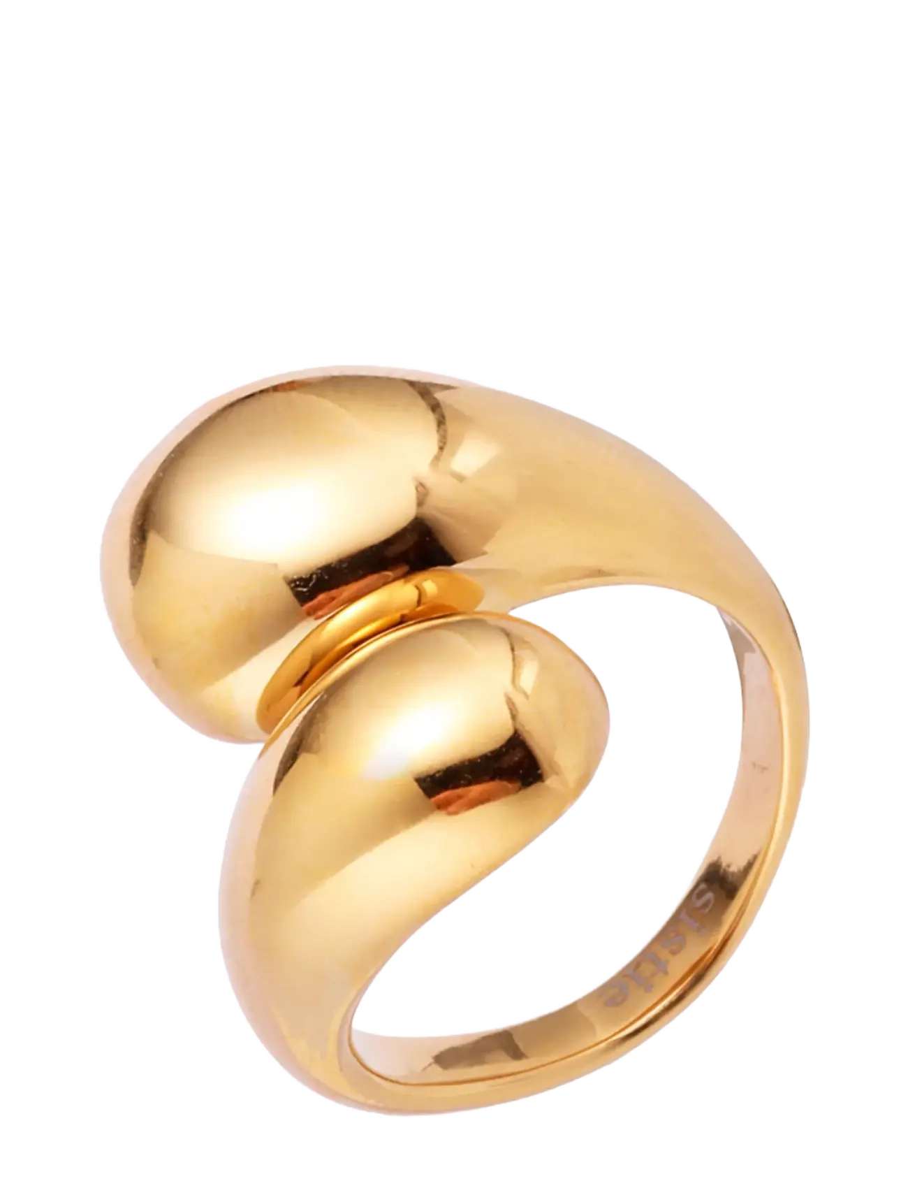 Sistie Bred drops ring Forgyldt - Ringe - GOLD / gold
