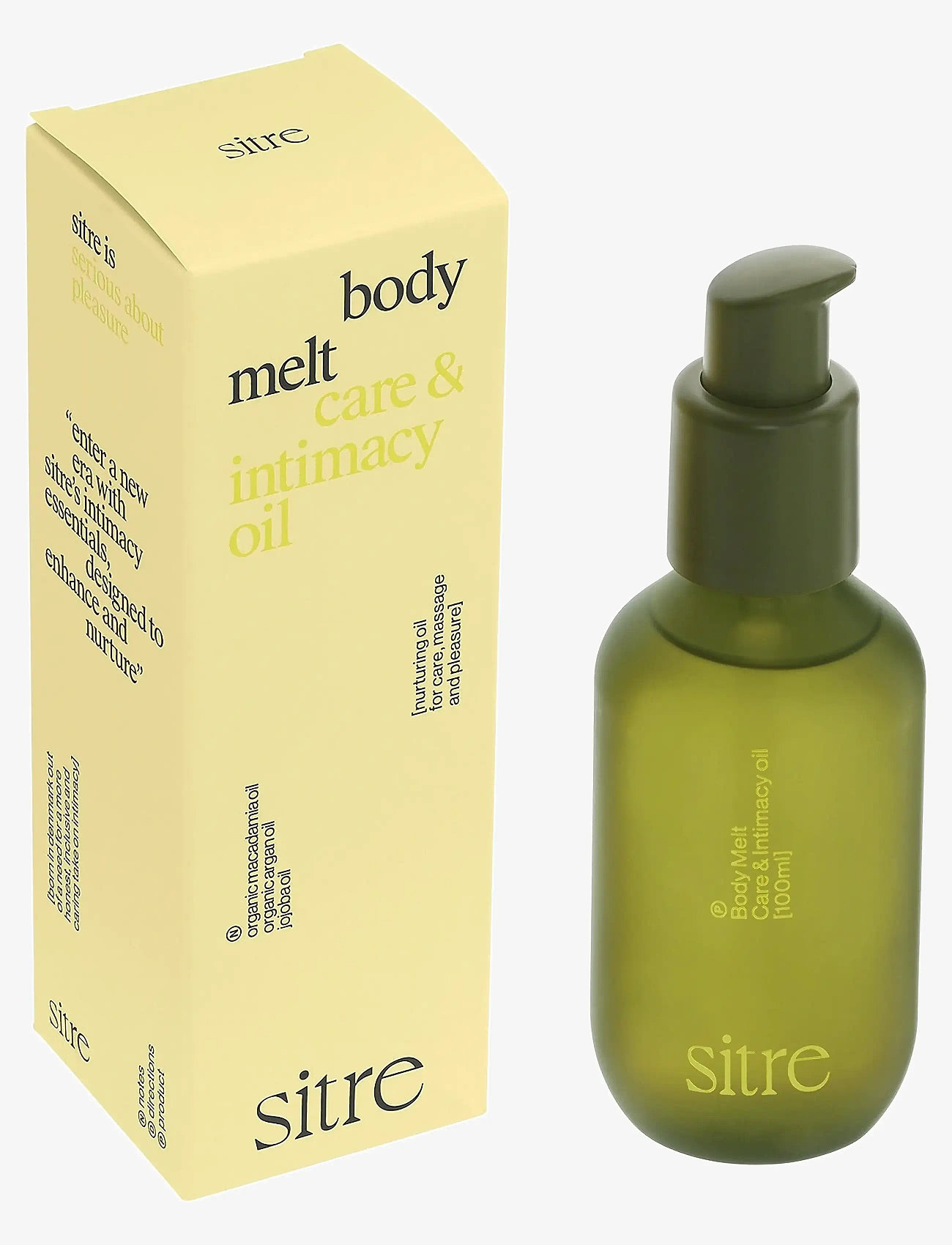 sitre - body melt - care & intimacy oil - glidecreme & olier - light yellow - 1