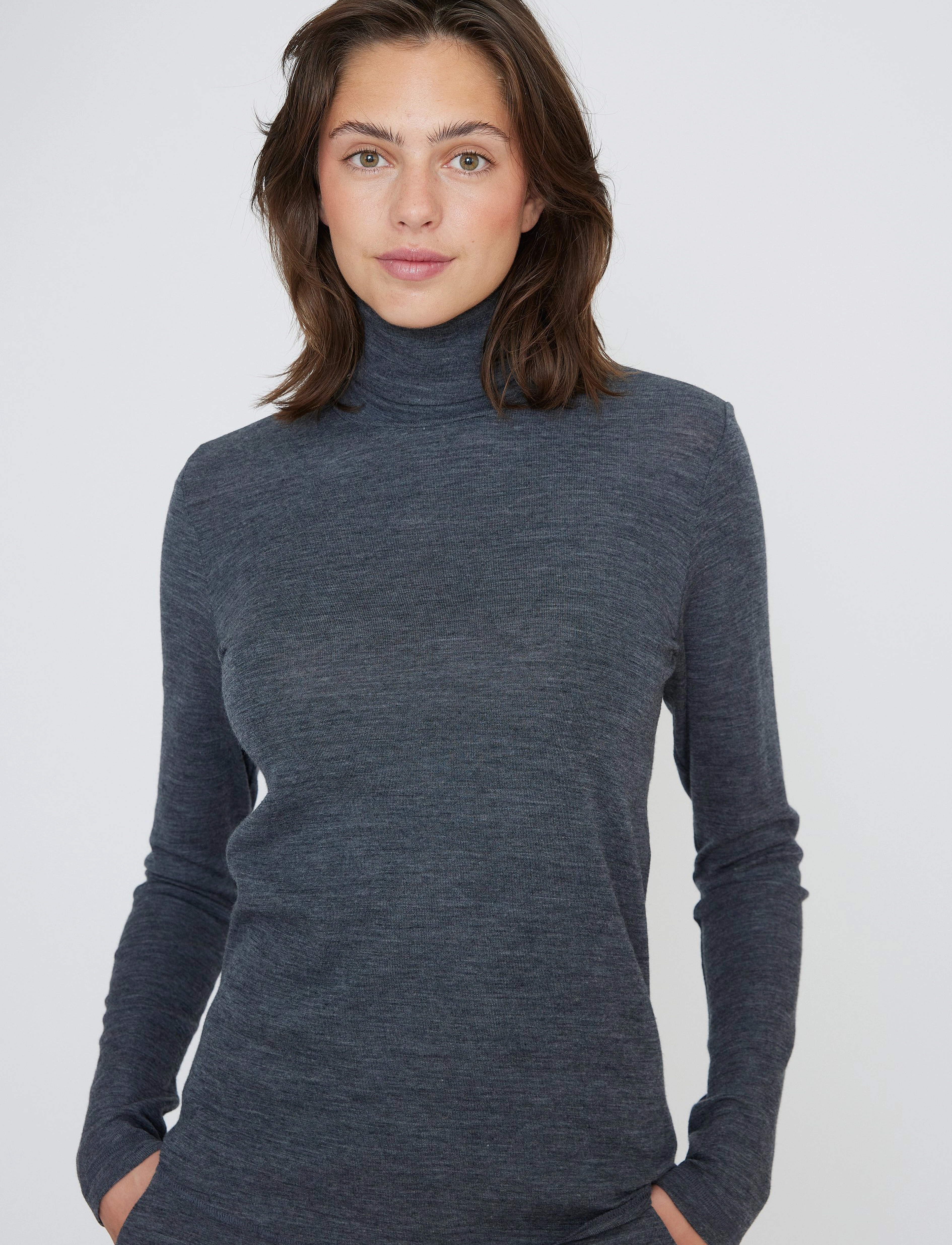 Six Ames - WENDY - autumn clothing - dark grey melange - 0