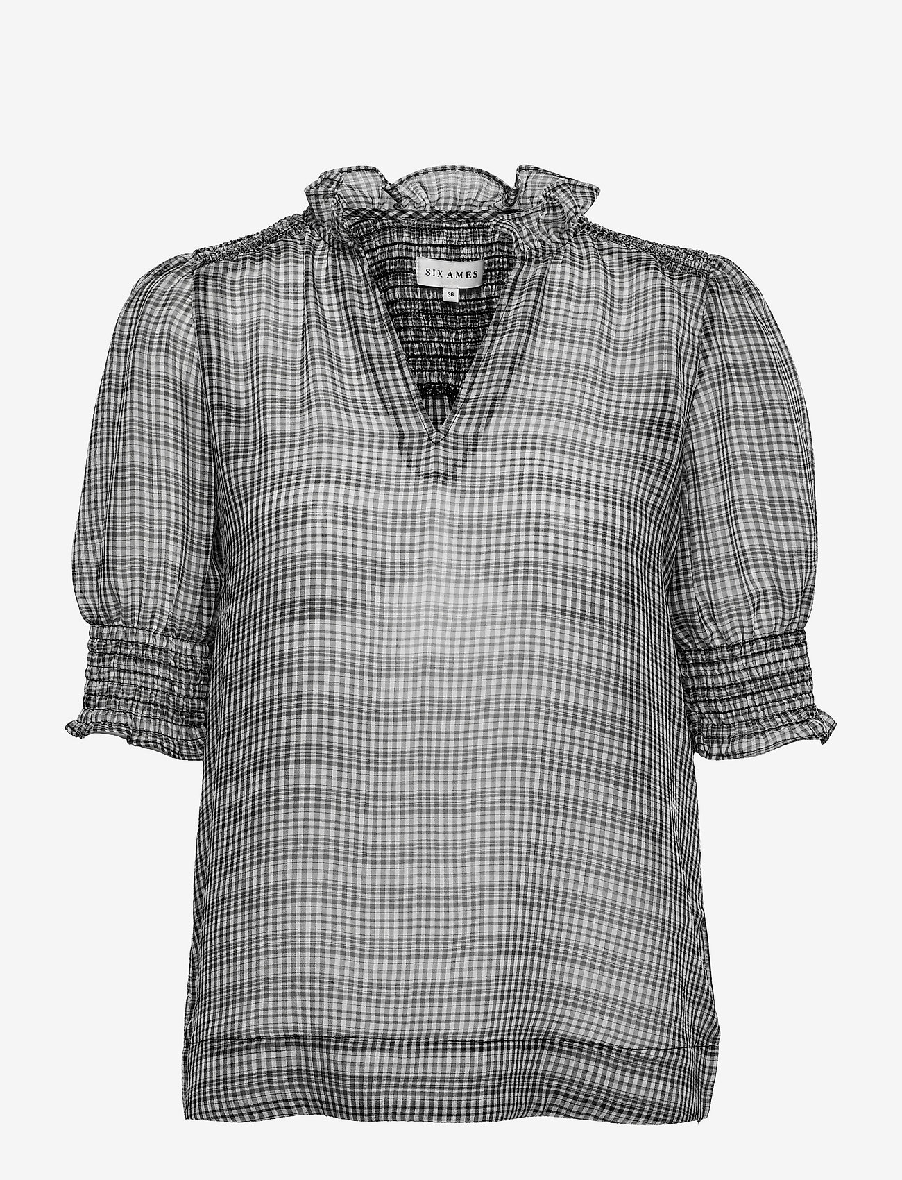 Six Ames - UMA - short-sleeved blouses - fall check - 0