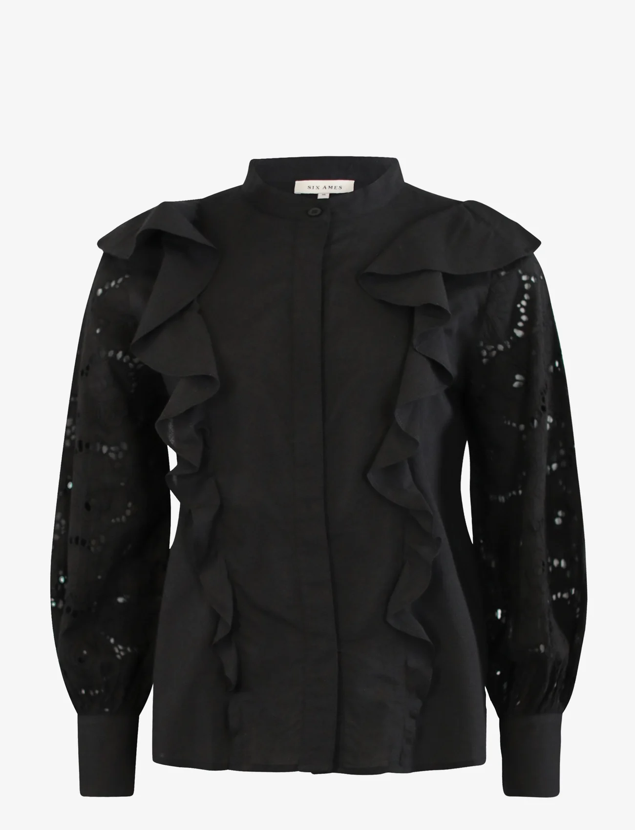 Six Ames - ZENIA - long-sleeved blouses - black - 0