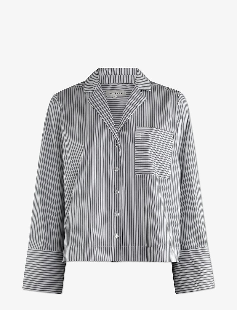 Six Ames - RAMONA - langärmlige hemden - black&white stripe - 0