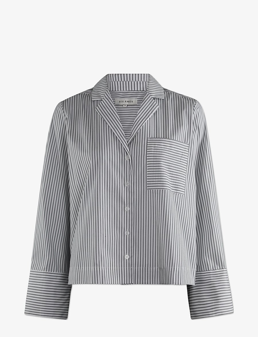 Six Ames - RAMONA - langärmlige hemden - black&white stripe - 0