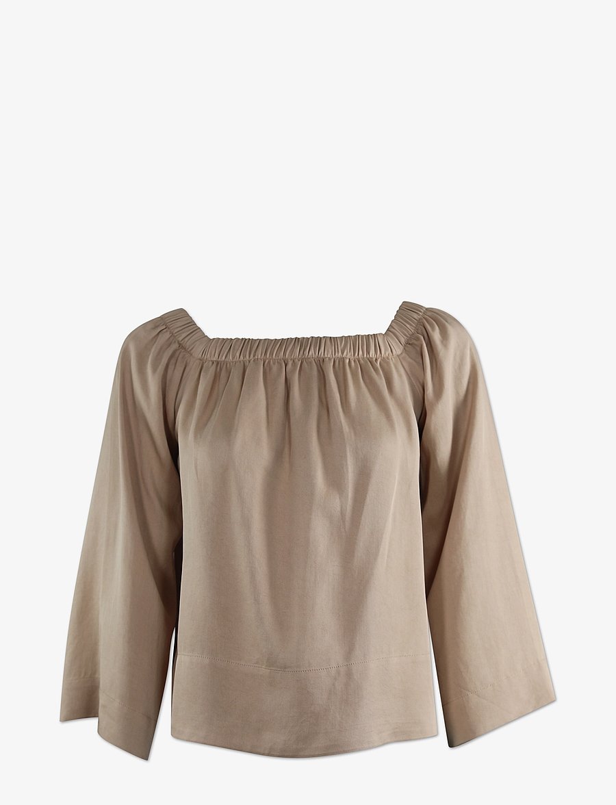 Six Ames - NUUBA - langærmede bluser - sesame - 1