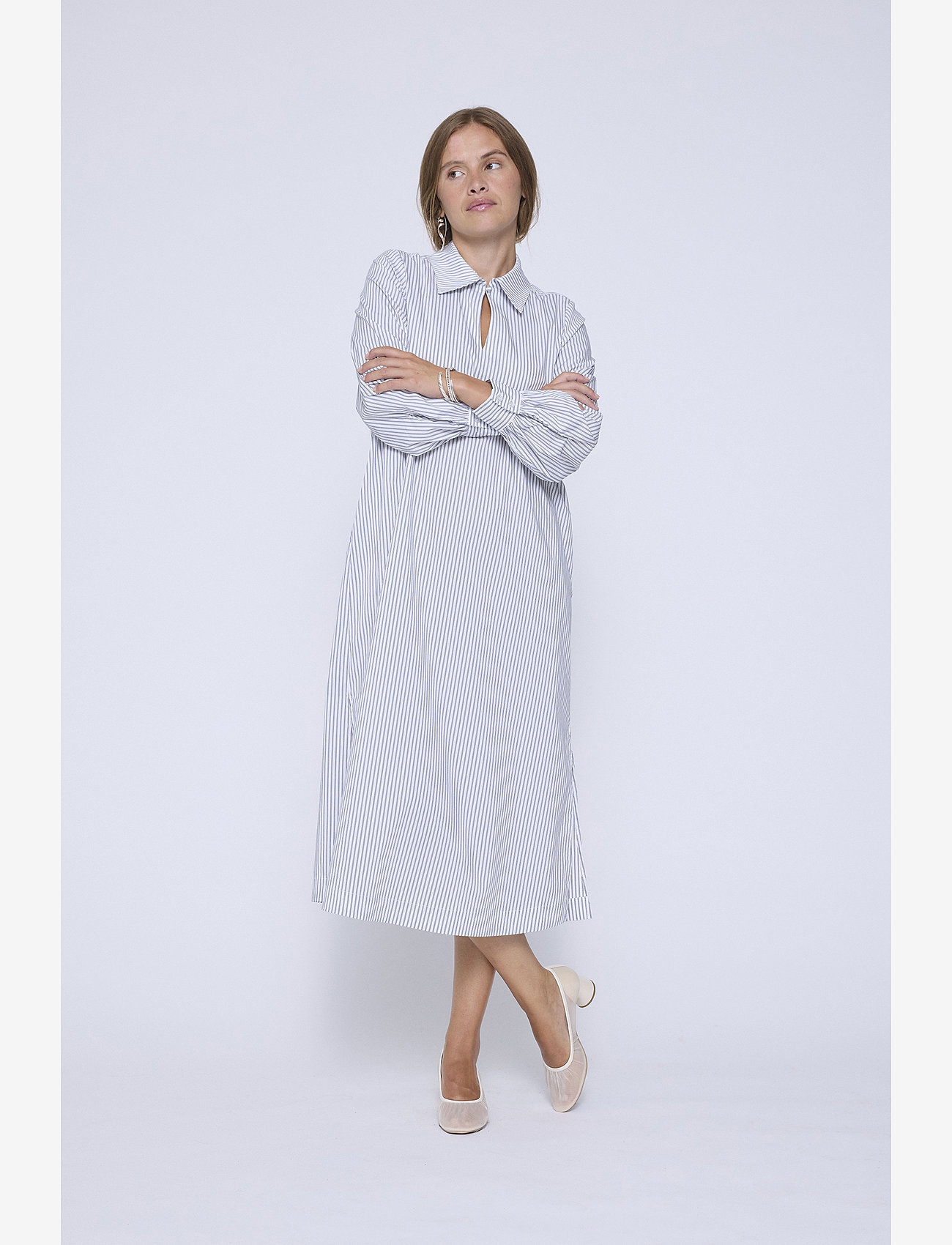 Six Ames - AMALIE - hemdkleider - black&white stripe - 0