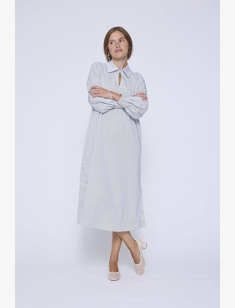 Six Ames - AMALIE - hemdkleider - black&white stripe - 0