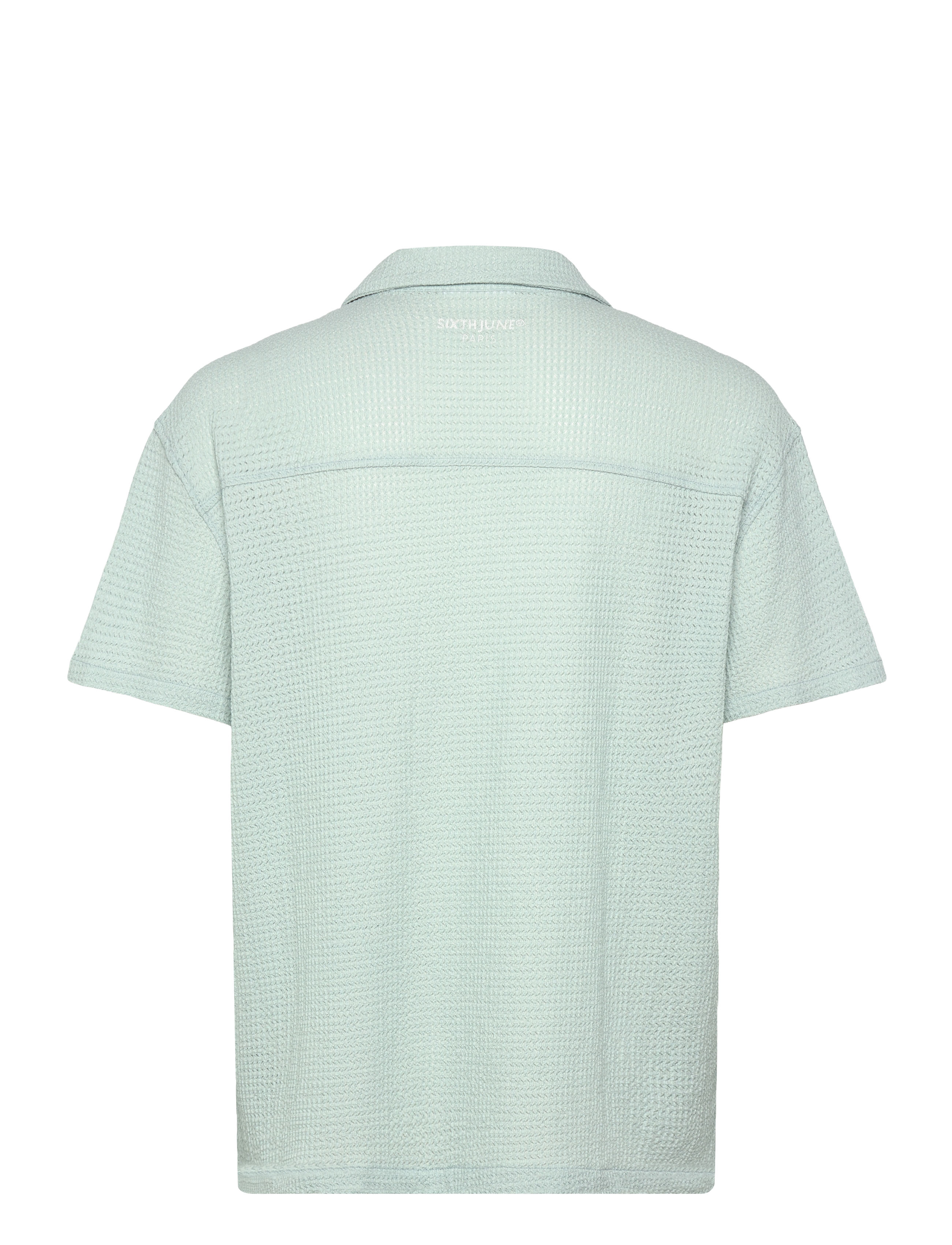 SIXTH JUNE - CROCHET SS SHIRT - kortärmade skjortor - light blue - 2