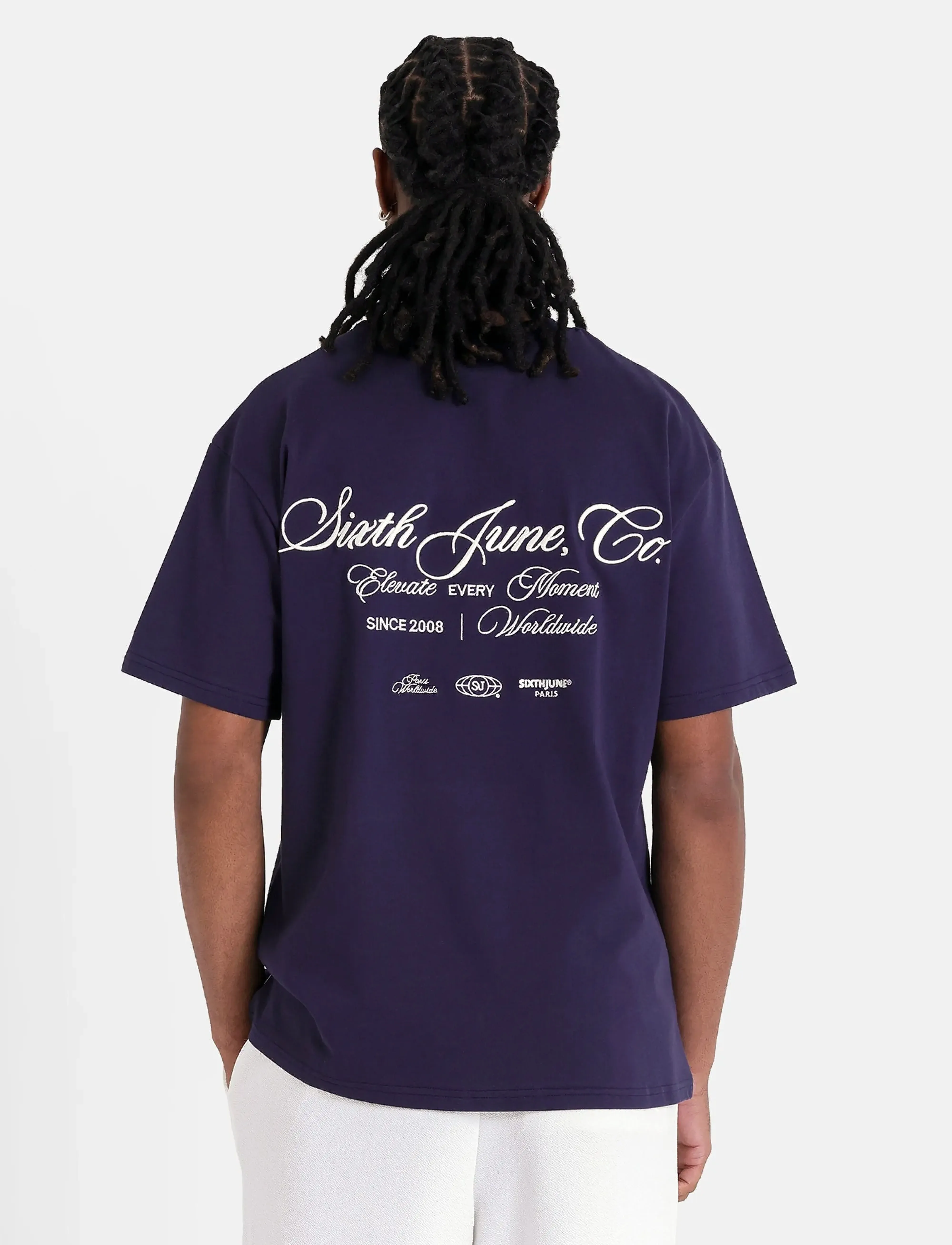 SIXTH JUNE - ELEVATE EMBROIDERED SS TSHIRT - die niedrigsten preise - navy - 5