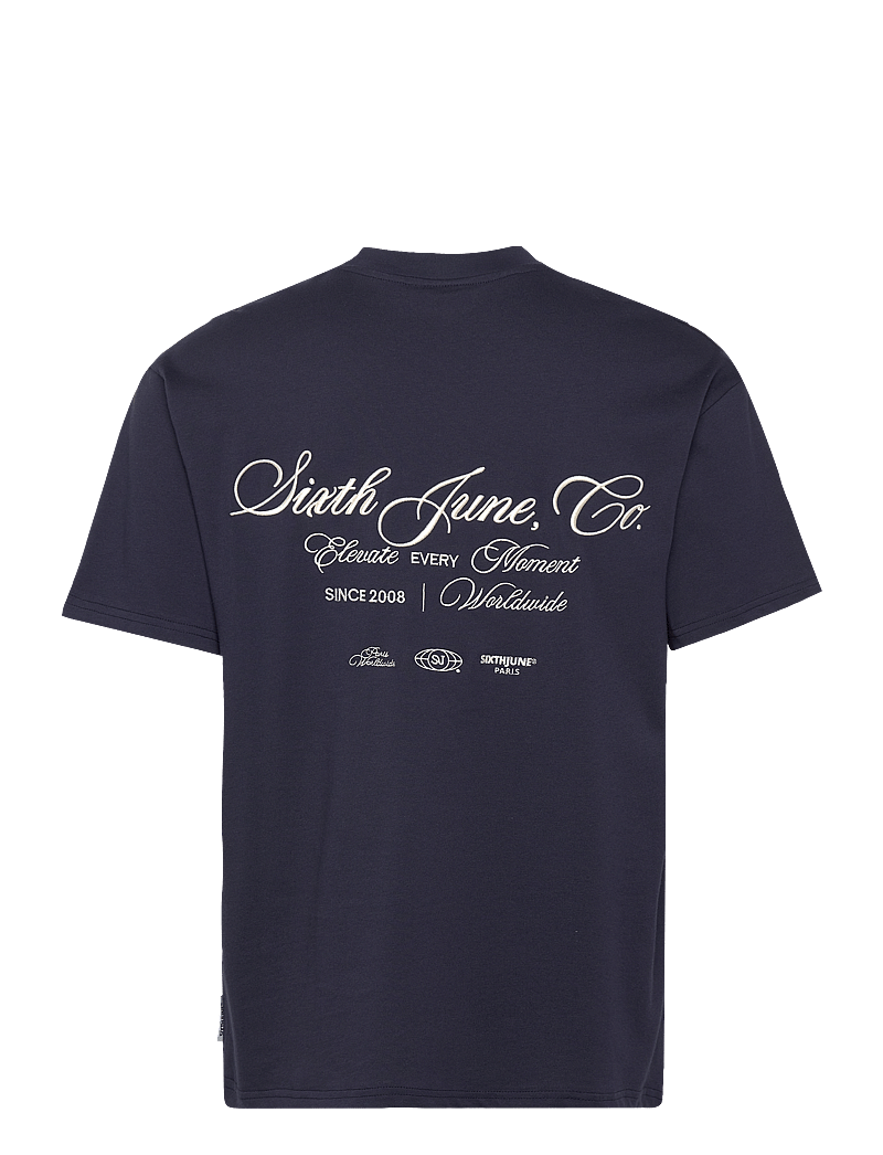 SIXTH JUNE - ELEVATE EMBROIDERED SS TSHIRT - kortärmade t-shirts - navy - 2
