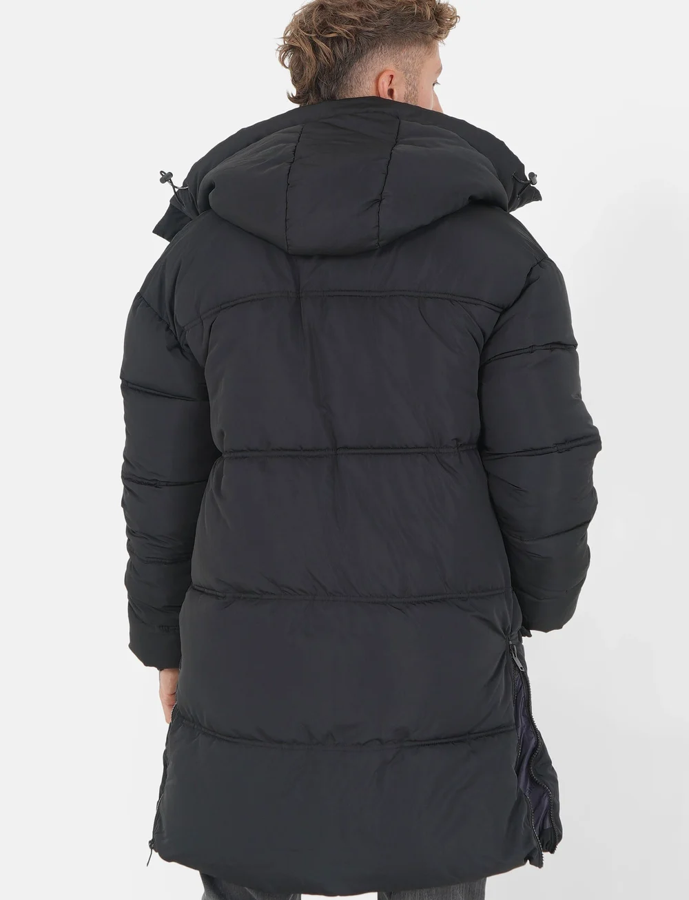 SIXTH JUNE - LONG PUFFER JACKET WITH HOOD - winterjacken - black - 5