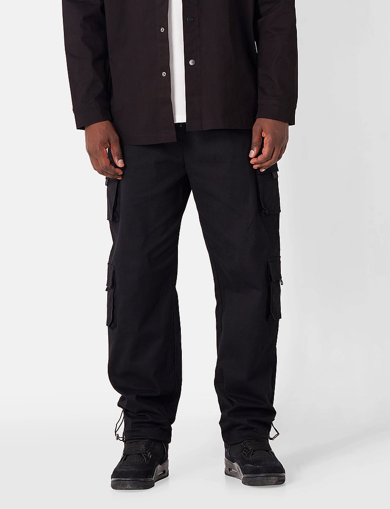 SIXTH JUNE - ESSENTIAL CARGO ZIP UP DETAILS - cargohose - black - 0