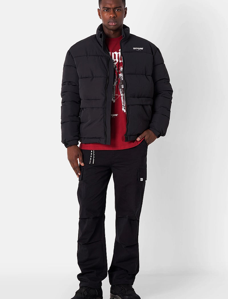 SIXTH JUNE - BACK PRINTED REG DOWNJACKET - vinterjakker - black - 0