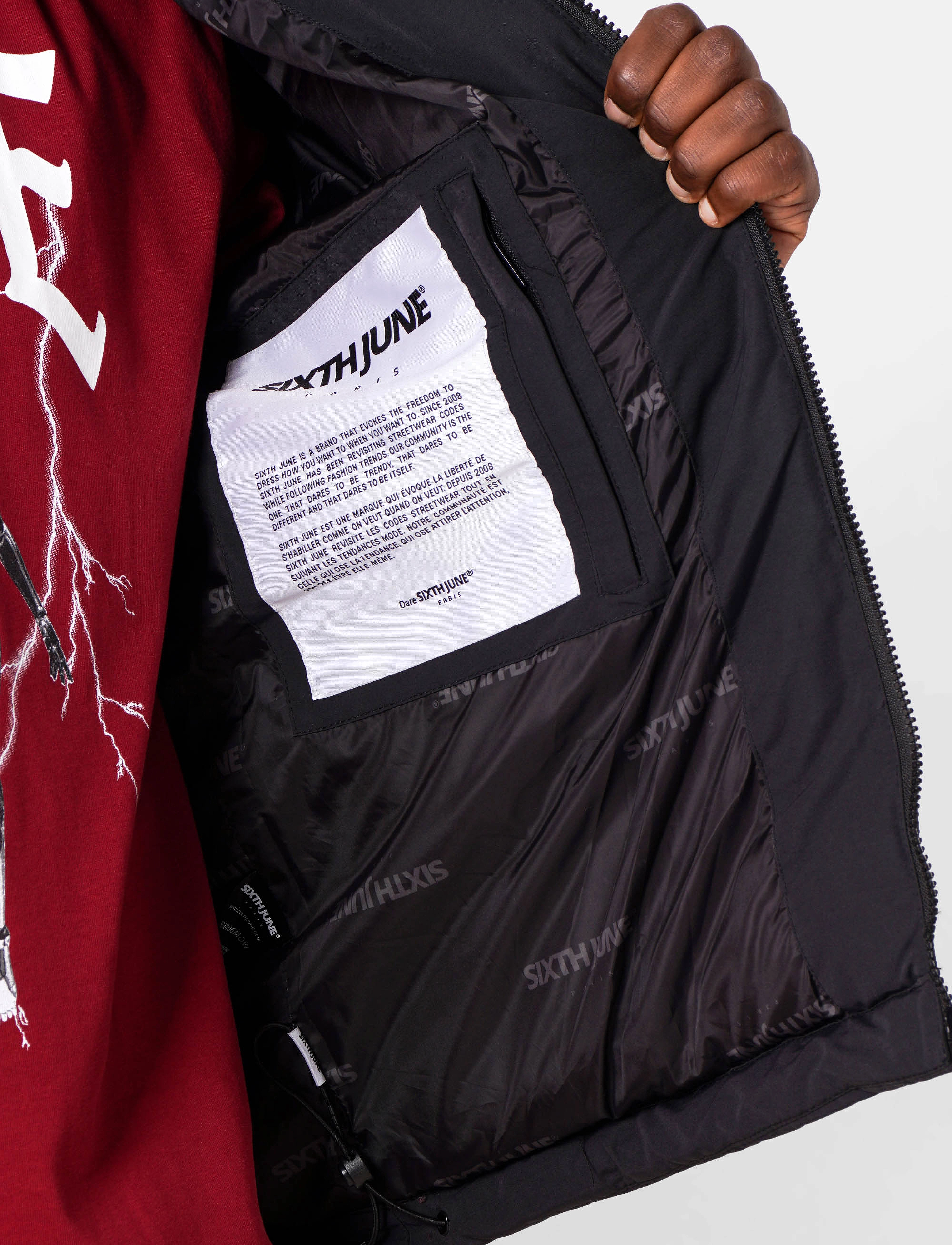 SIXTH JUNE - BACK PRINTED REG DOWNJACKET - jackets - black - 3