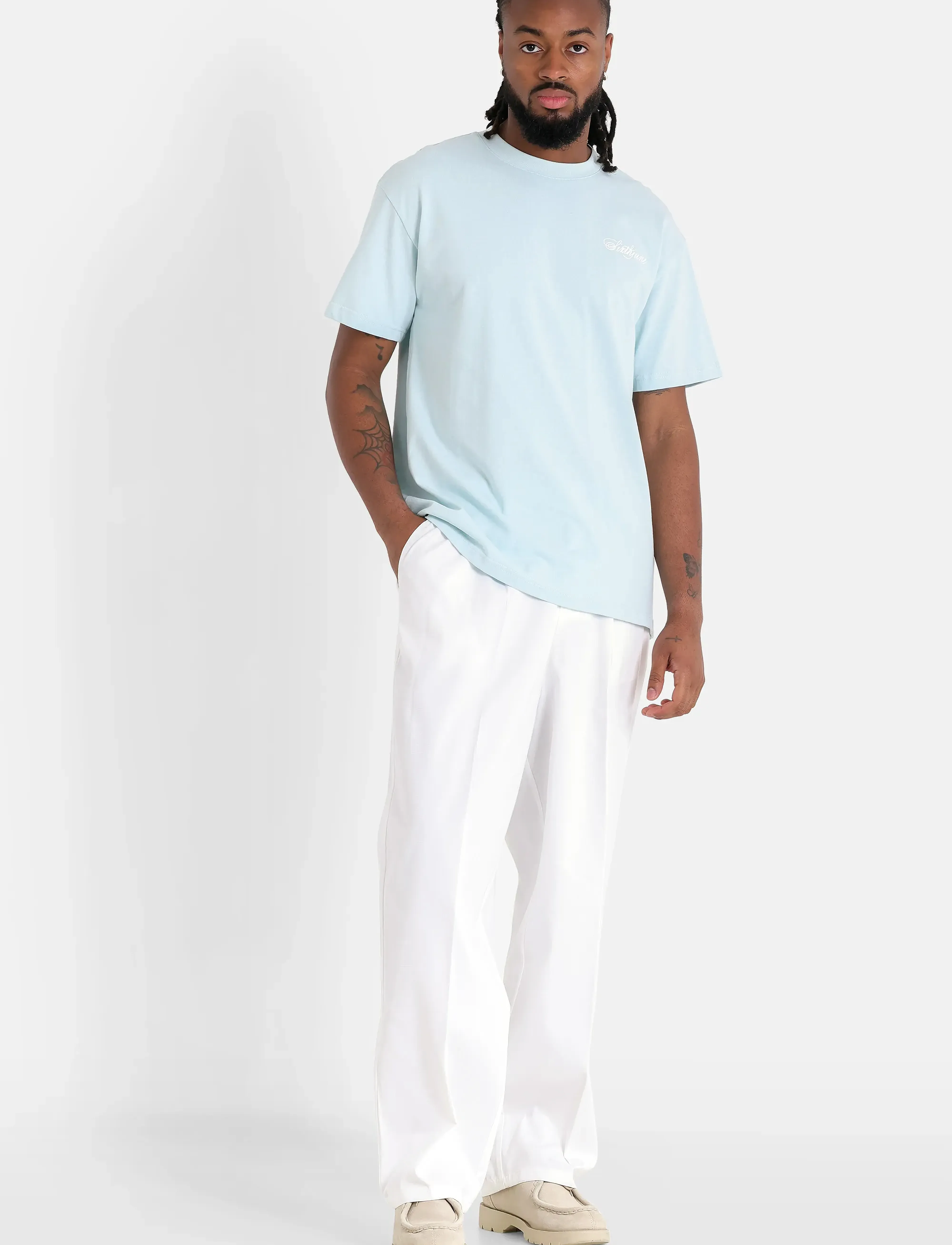 SIXTH JUNE - LOOSE FIT TAILORED PANTS - white - 3