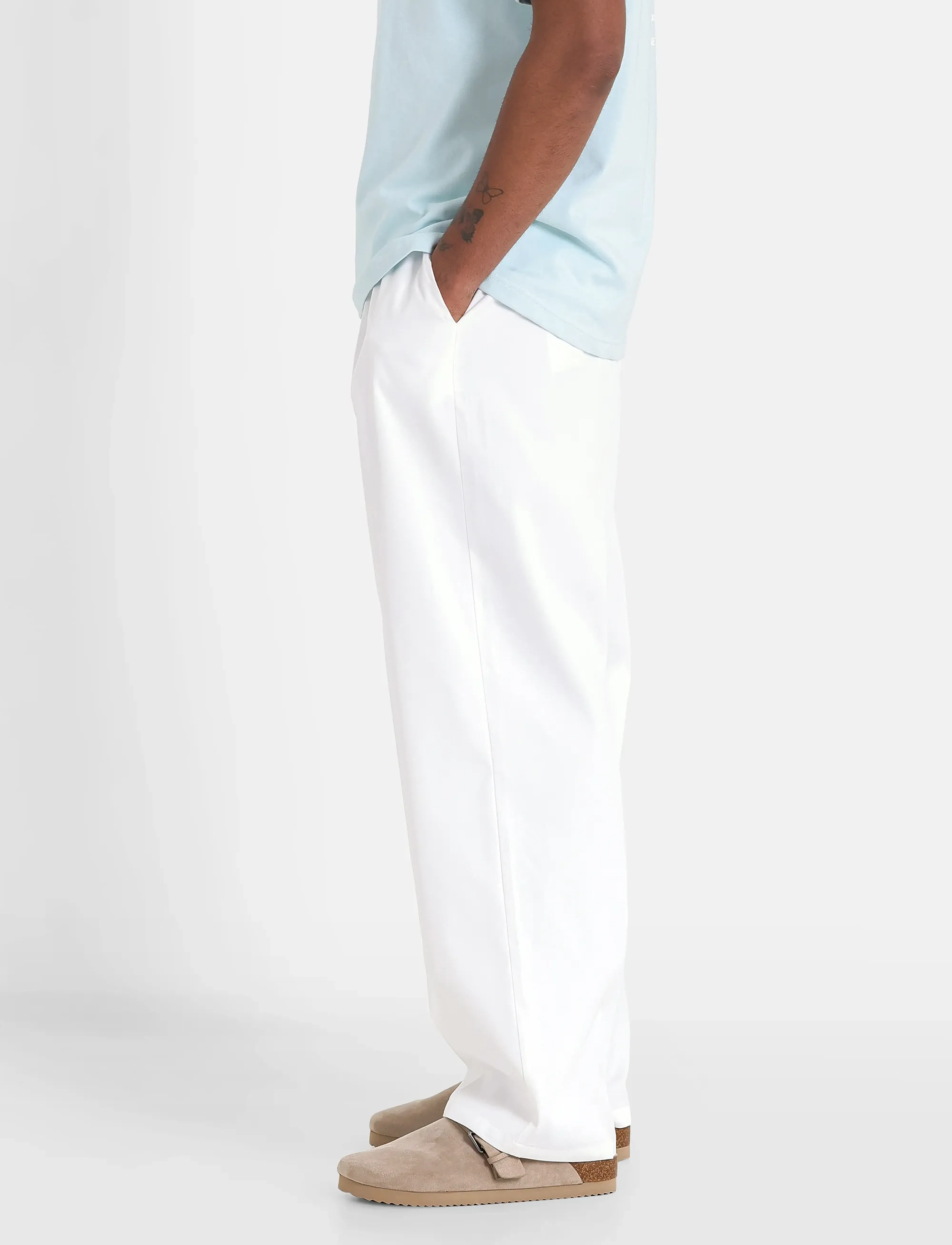 SIXTH JUNE - LOOSE FIT TAILORED PANTS - white - 4