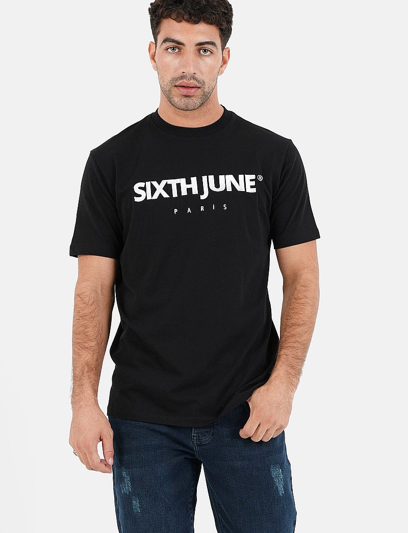 SIXTH JUNE - ESSENTIEL SS TSHIRT - lühikeste varrukatega t-särgid - blac - 0