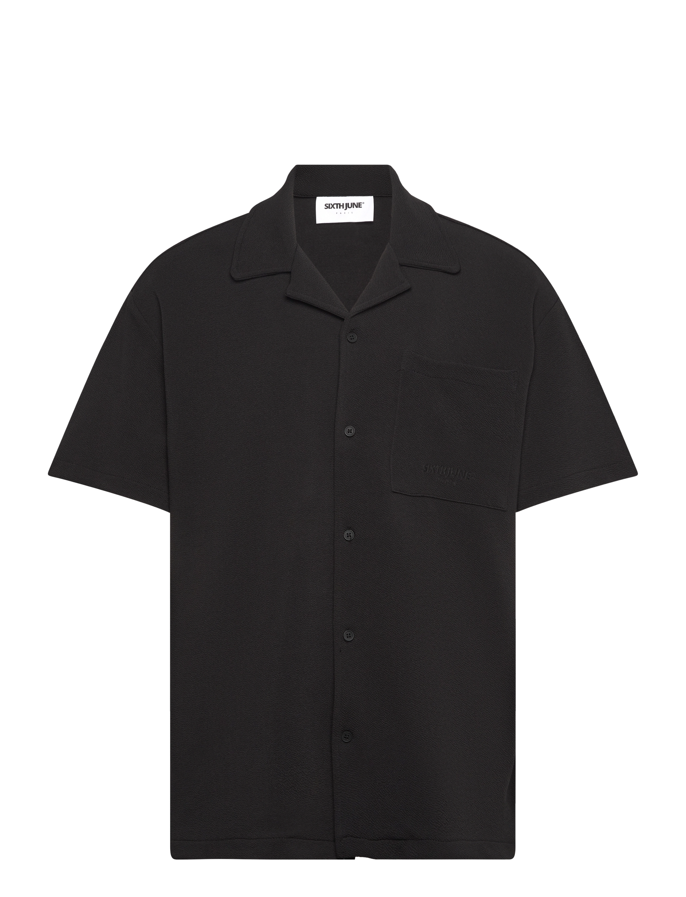 SIXTH JUNE Crepe Fabric Ss Shirt Schwarz - M - Herren