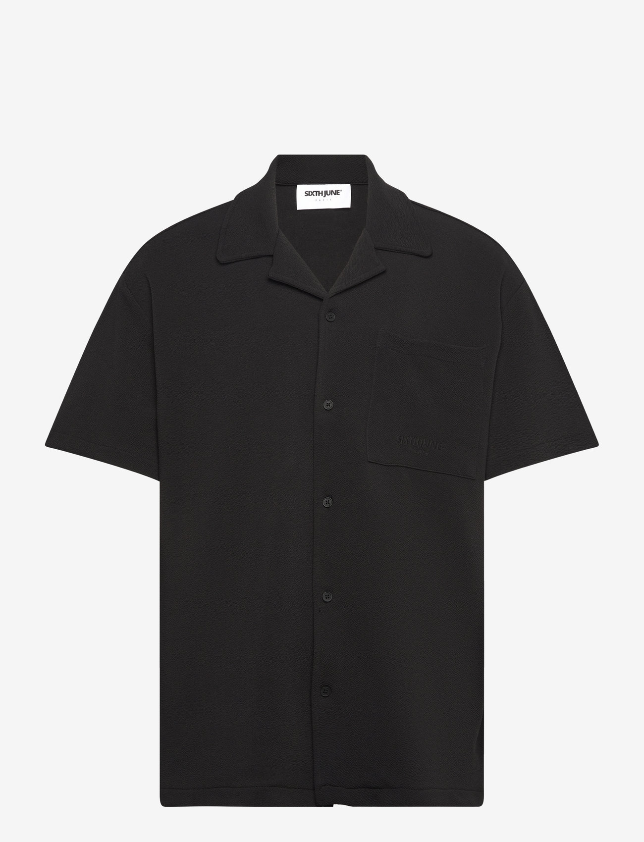 SIXTH JUNE - CREPE FABRIC SS SHIRT - overhemden met korte mouw - black - 0