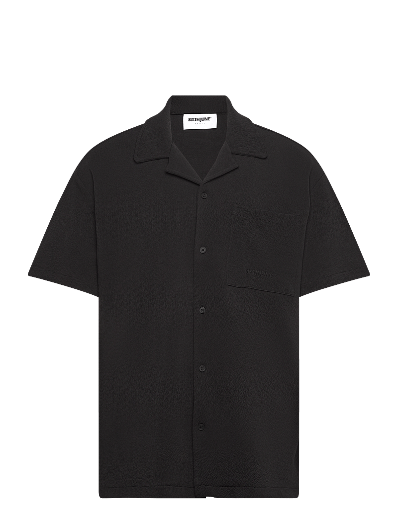 SIXTH JUNE - CREPE FABRIC SS SHIRT - overhemden met korte mouw - black - 0