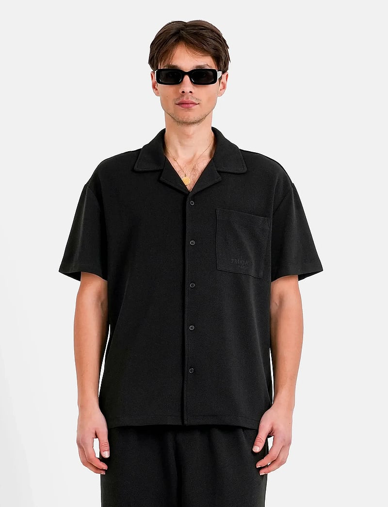 SIXTH JUNE - CREPE FABRIC SS SHIRT - overhemden met korte mouw - black - 2