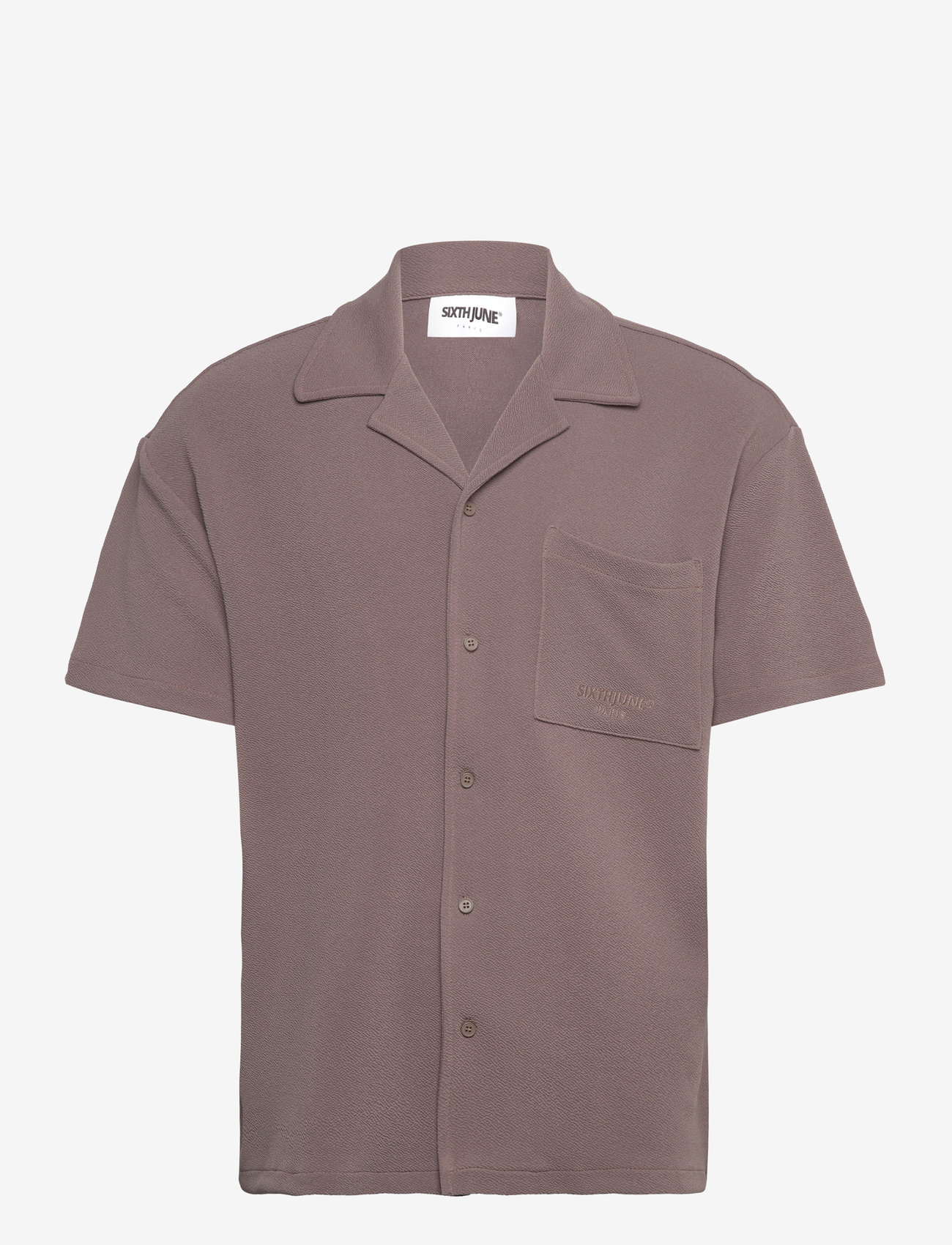 SIXTH JUNE - CREPE FABRIC SS SHIRT - kortærmede skjorter - taup - 1