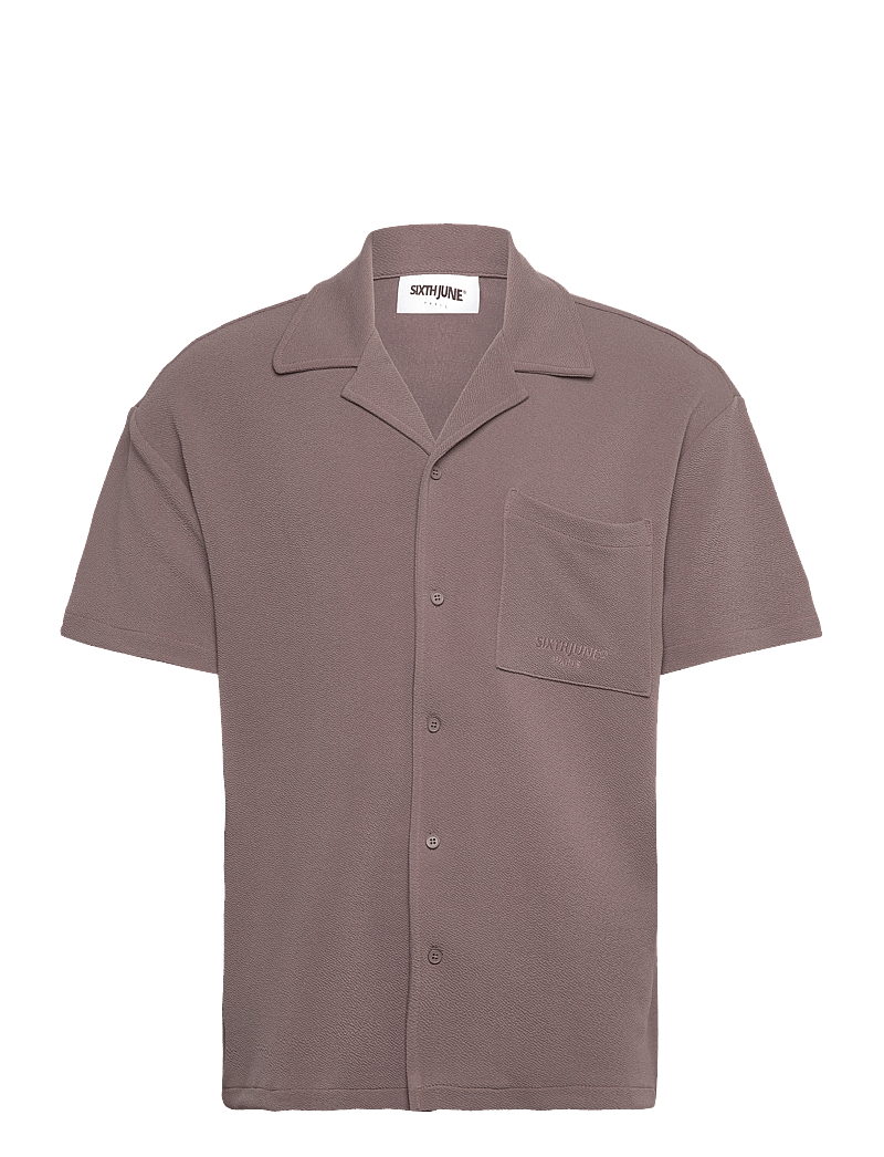 SIXTH JUNE - CREPE FABRIC SS SHIRT - kortärmade skjortor - taup - 1